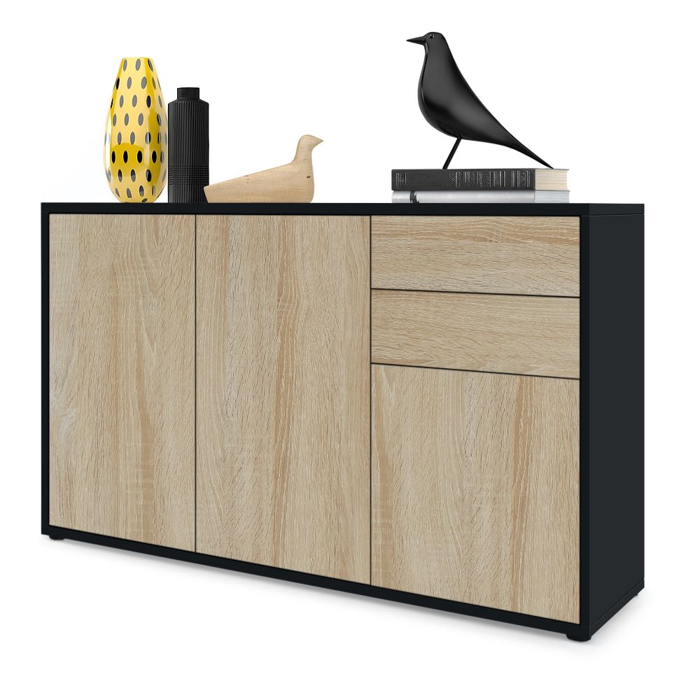 Milan M3 Kommode Korpus Schwarz