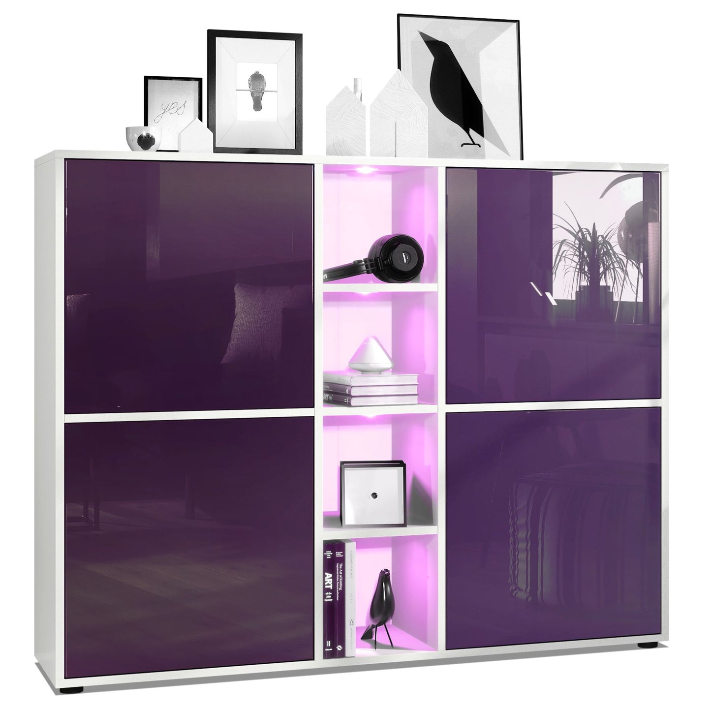 Mora Highboard M3 Korpus Weiß