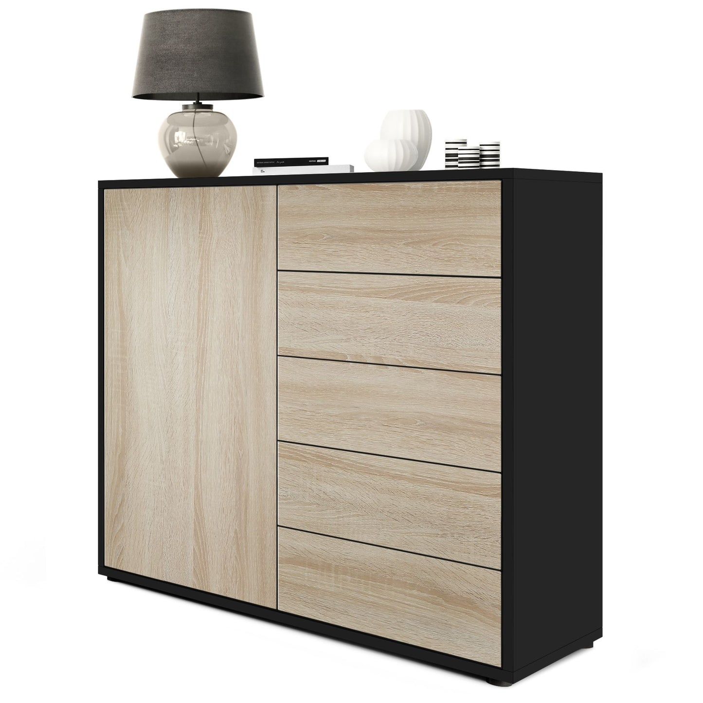 Milan M2 Kommode Korpus Schwarz