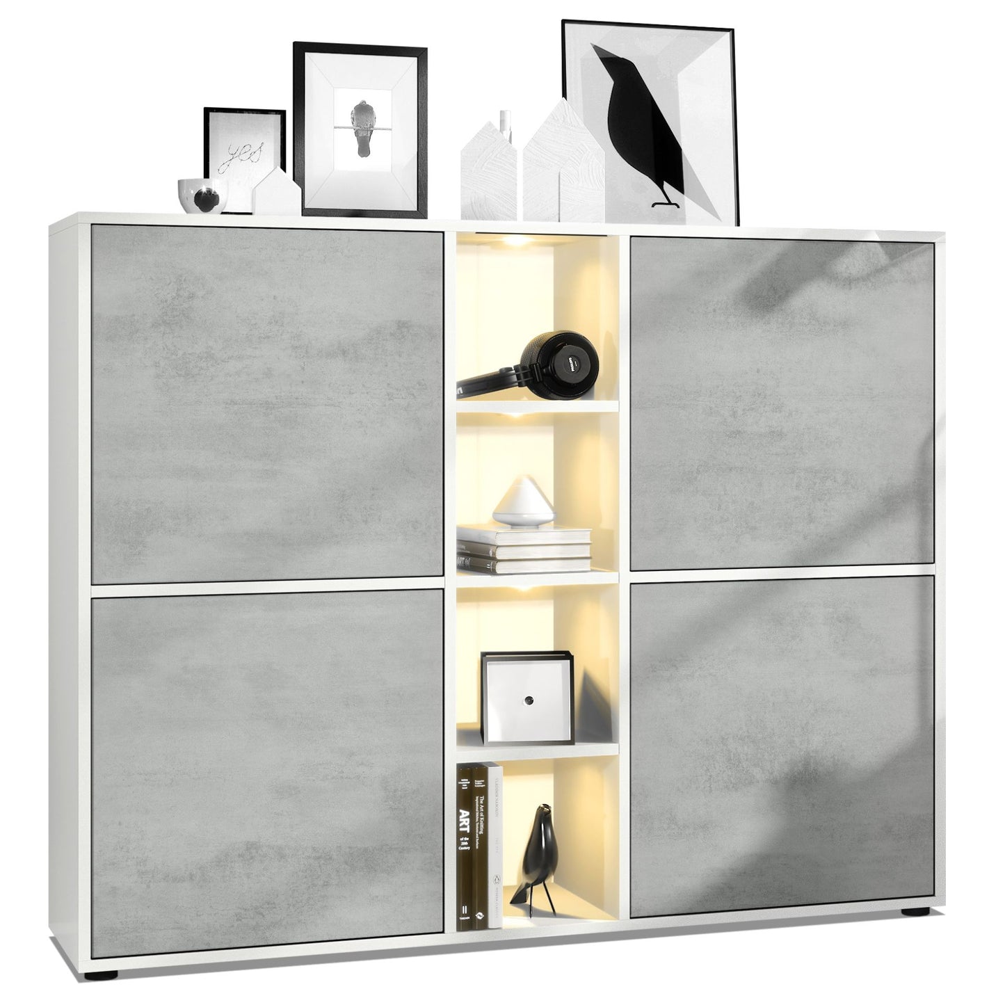 Mora Highboard M3 Korpus Weiß