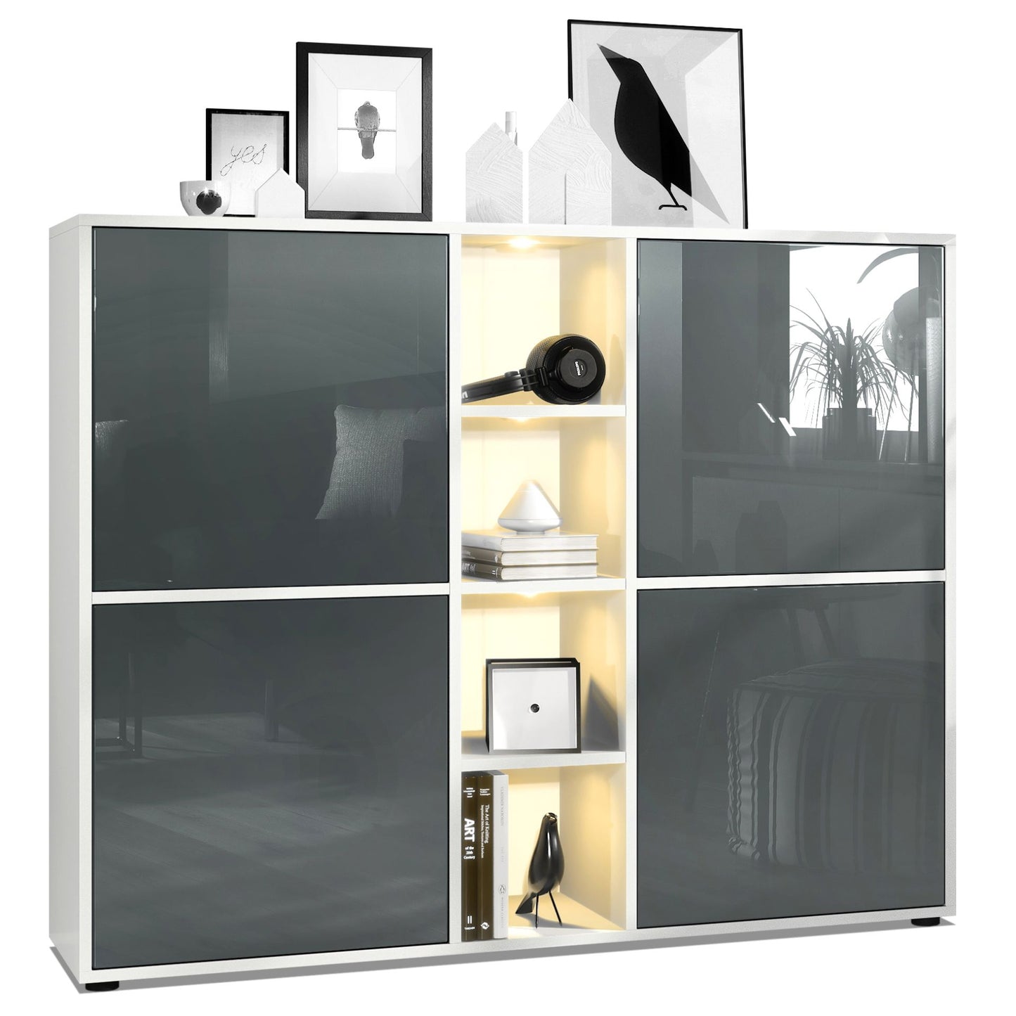 Mora Highboard M3 Korpus Weiß