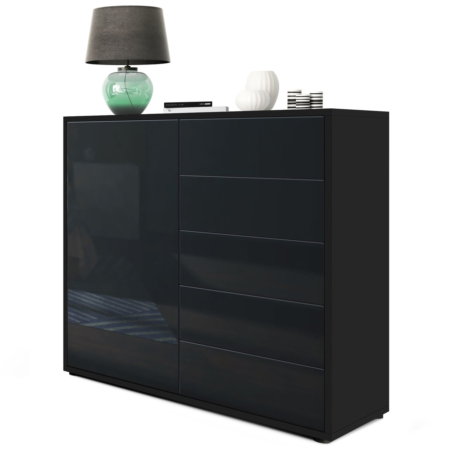 Milan M2 Kommode Korpus Schwarz
