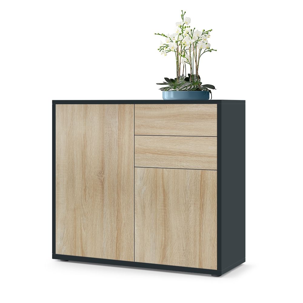 Milan M1 Kommode Korpus Schwarz