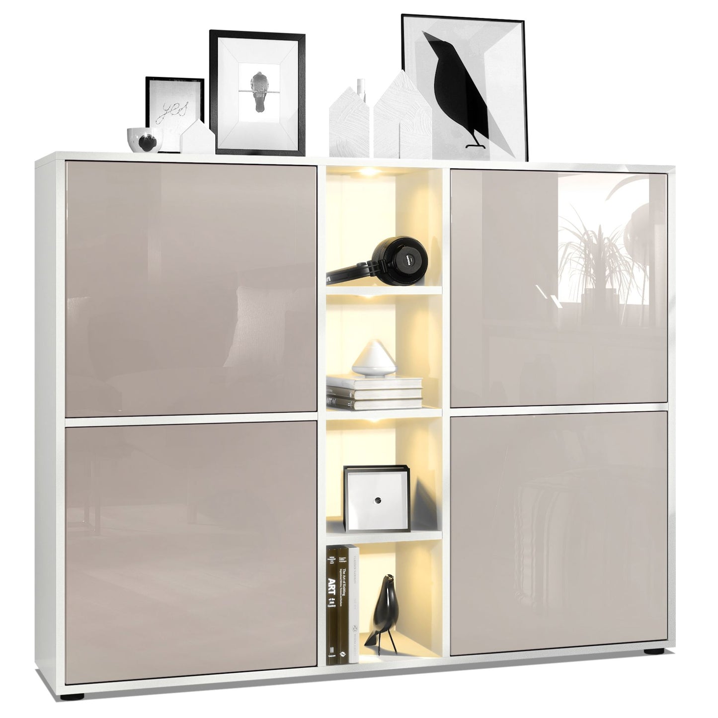 Mora Highboard M3 Korpus Weiß
