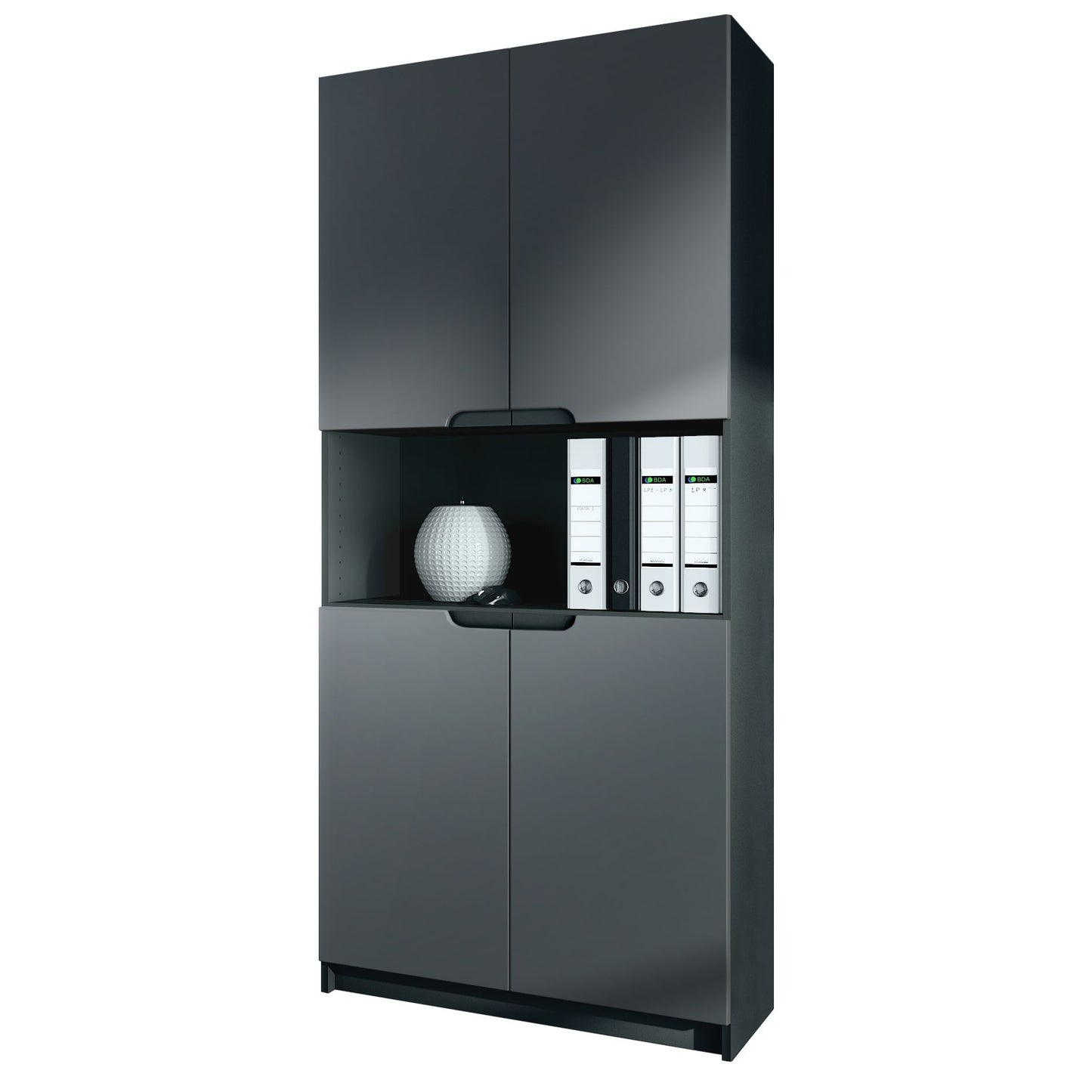 Büroschrank Locarno M2 - Korpus Schwarz matt