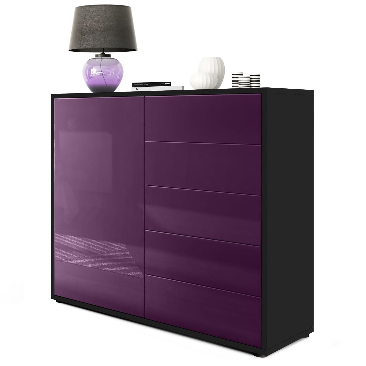 Milan M2 Kommode Korpus Schwarz