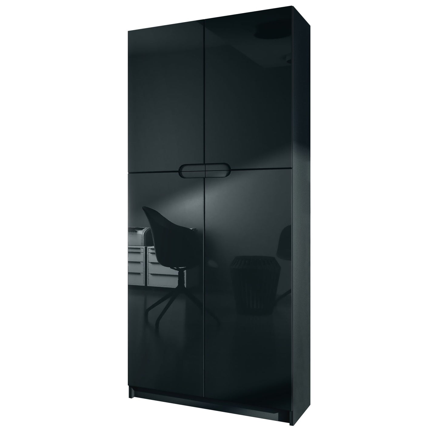Büroschrank Locarno M1- Korpus Schwarz Matt
