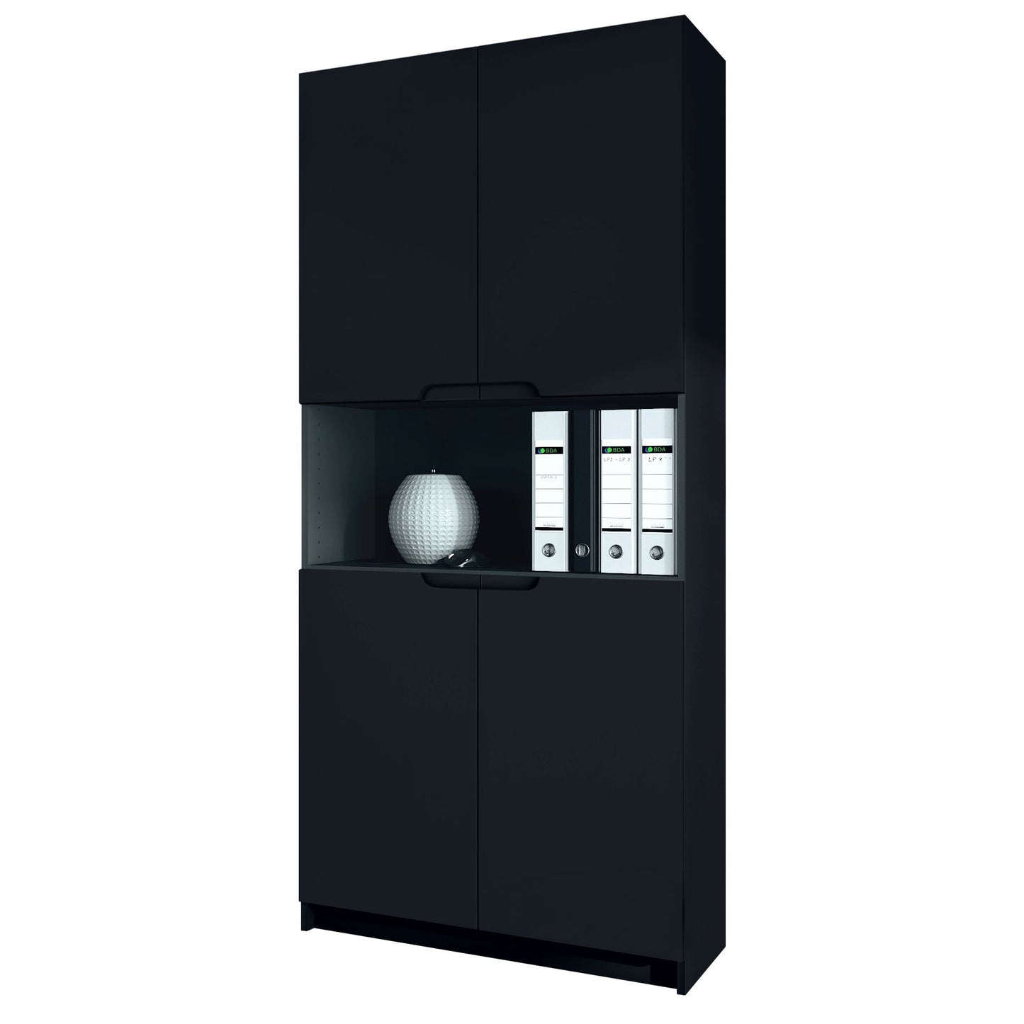 Büroschrank Locarno M2 - Korpus Schwarz matt