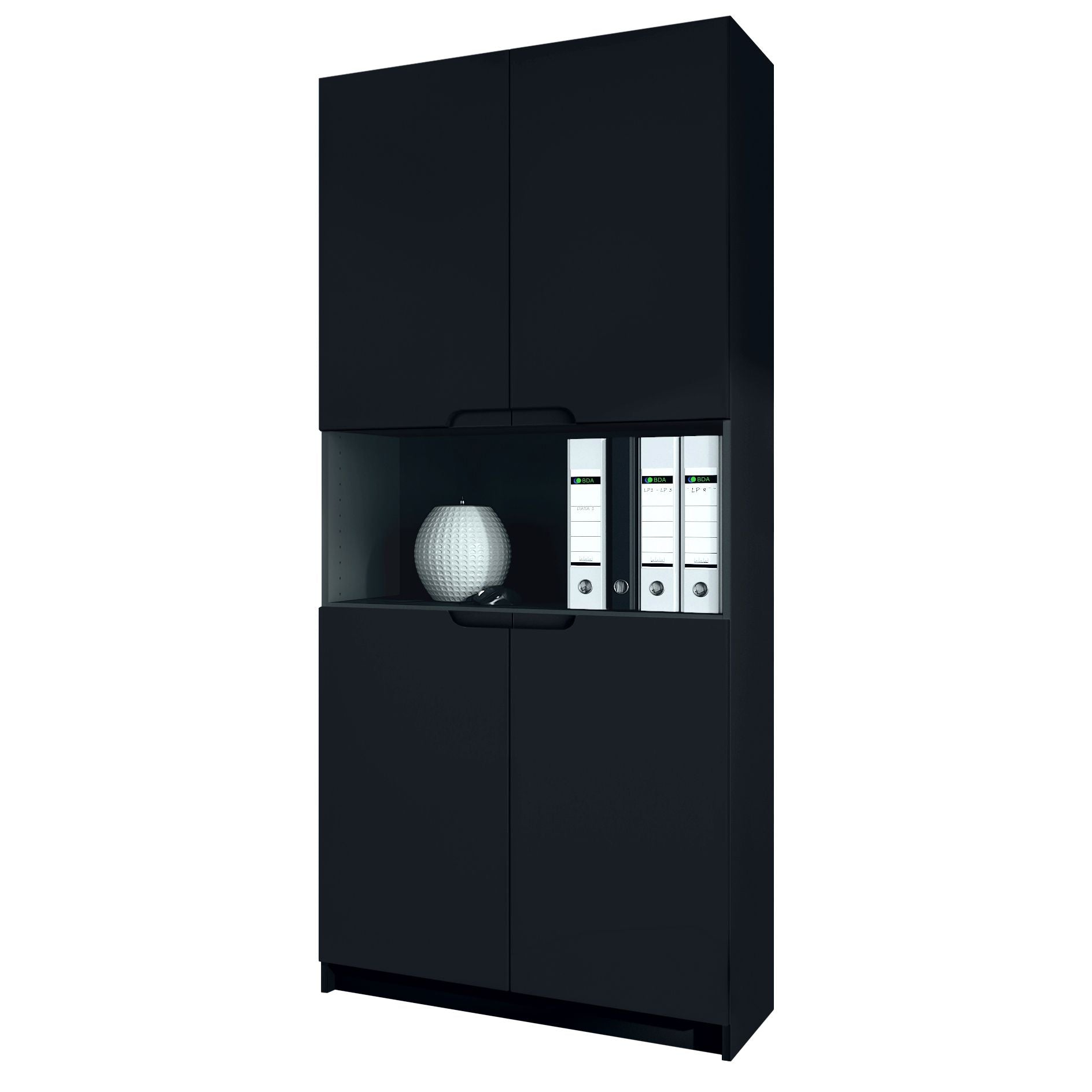 Büroschrank Locarno M2 - Korpus Schwarz matt