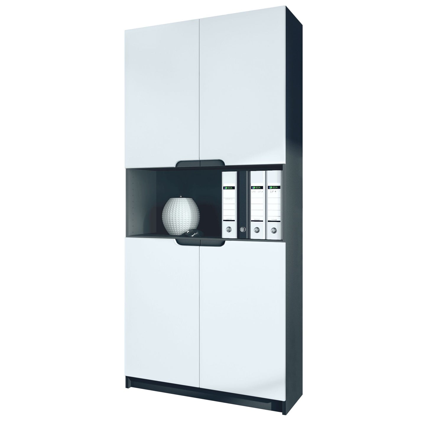 Büroschrank Locarno M2 - Korpus Schwarz matt