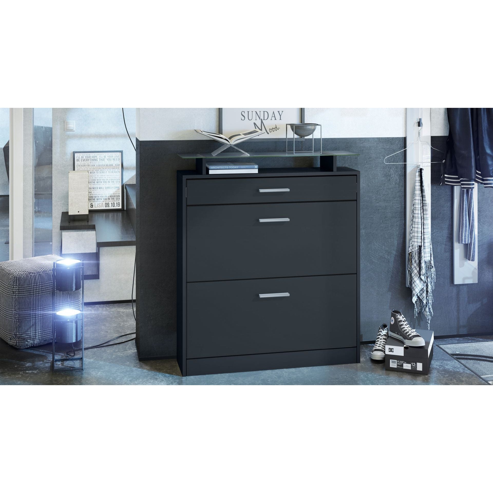 Sideboard Graz M1 - Korpus Schwarz matt