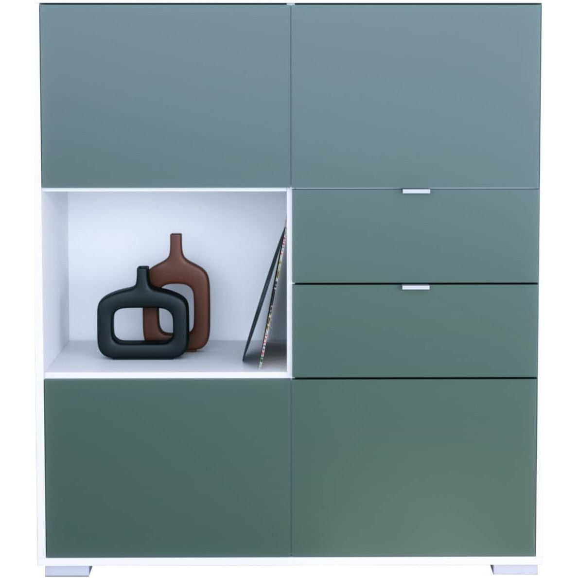 Highboard Mirallo  M1 Korpus Weiß matt