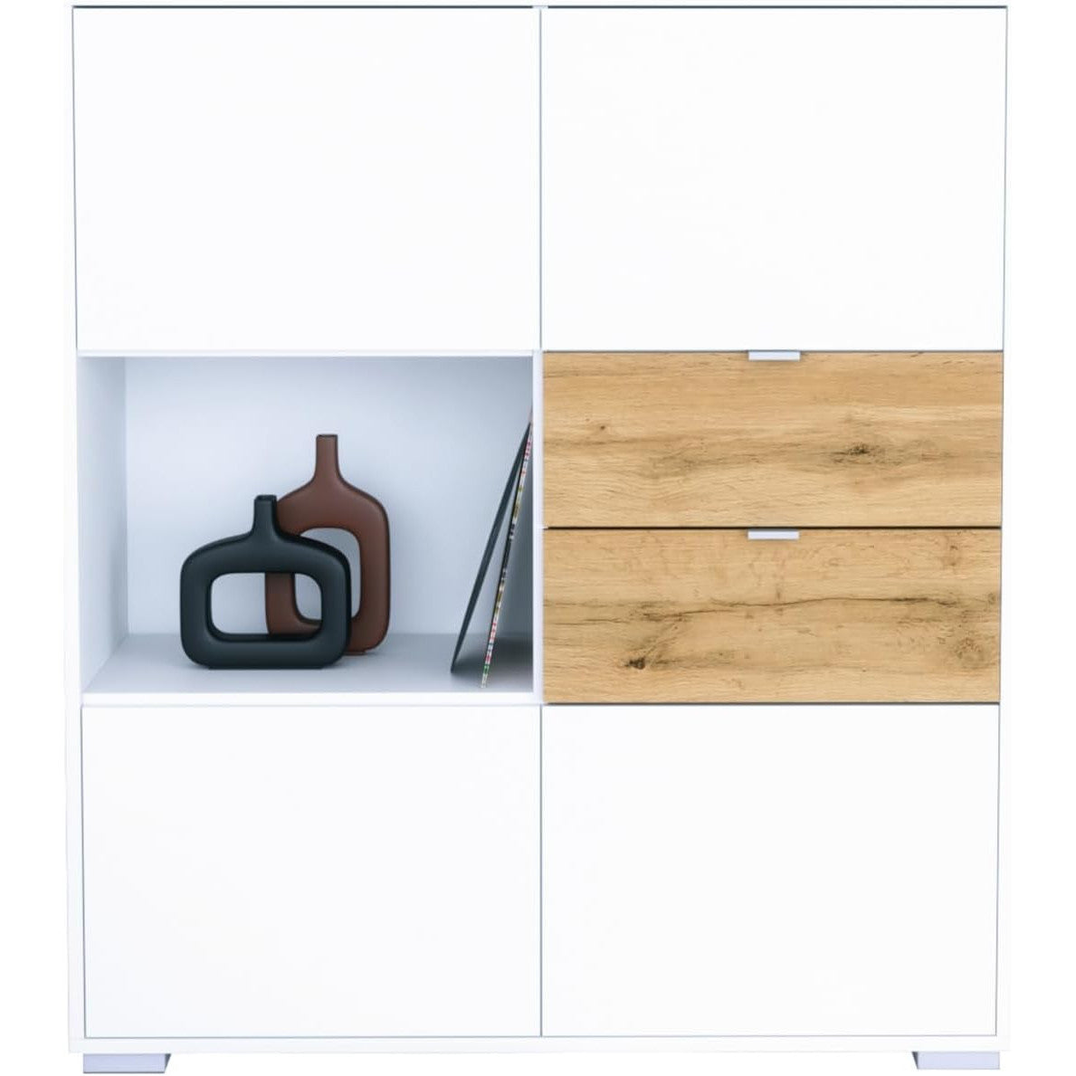 Highboard Mirallo  M1 Korpus Weiß matt