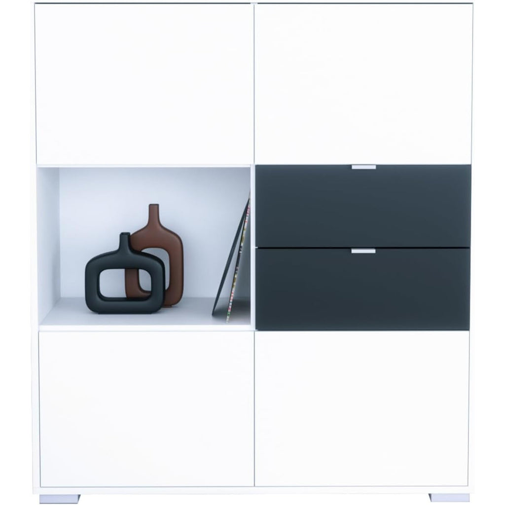 Highboard Mirallo  M1 Korpus Weiß matt