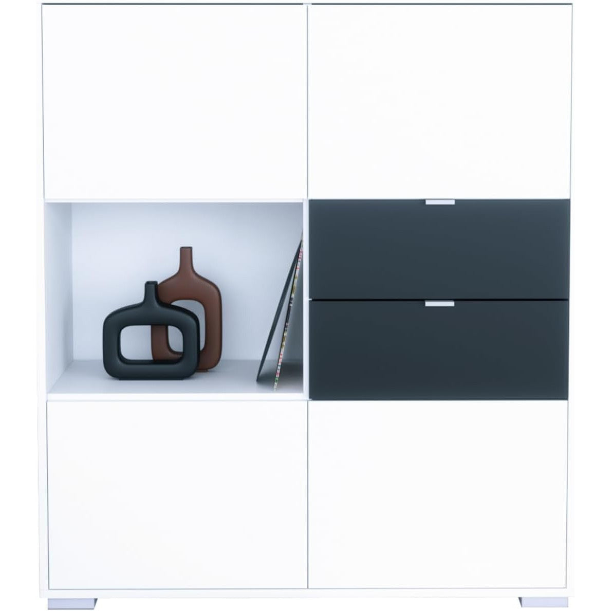 Highboard Mirallo  M1 Korpus Weiß matt