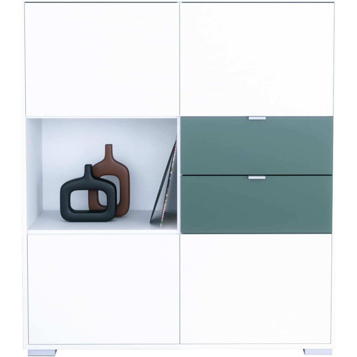 Highboard Mirallo  M1 Korpus Weiß matt
