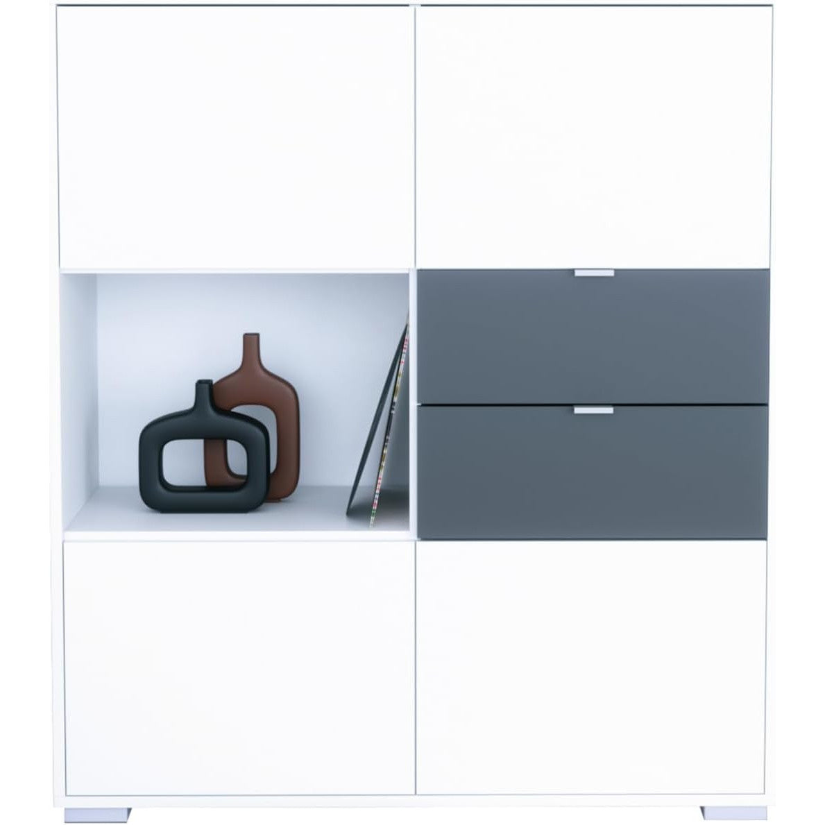 Highboard Mirallo  M1 Korpus Weiß matt
