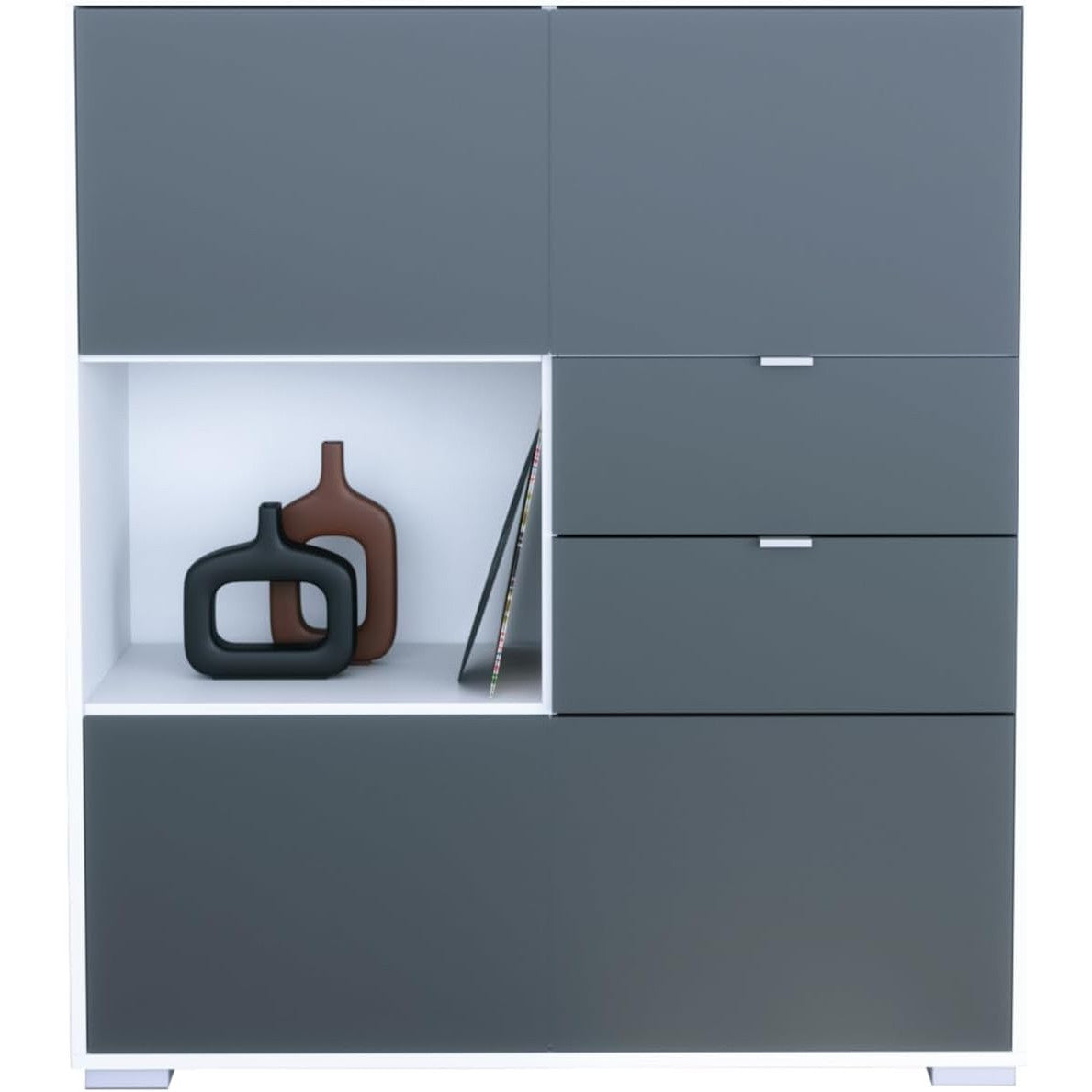 Highboard Mirallo  M1 Korpus Weiß matt