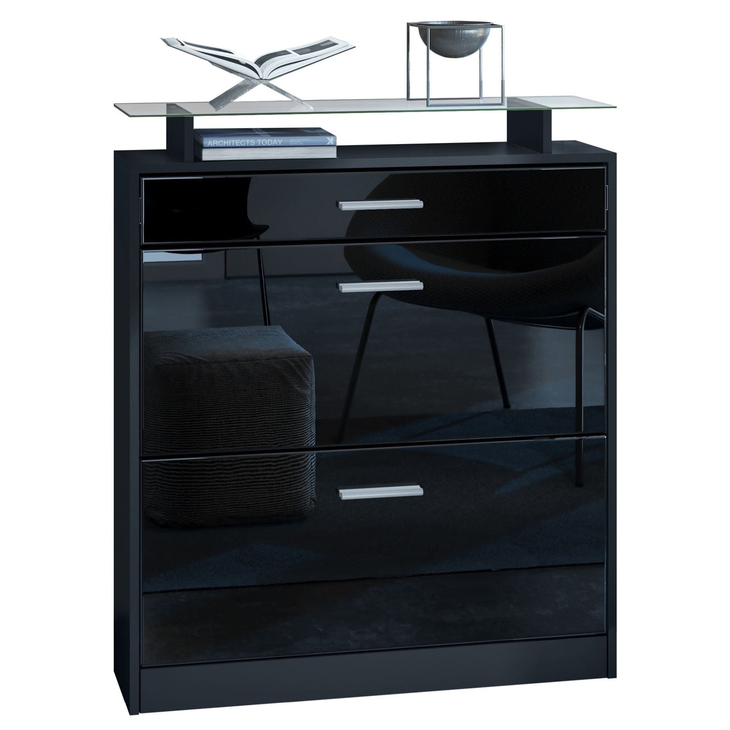 Schuhschrank Livo - Korpus Schwarz matt