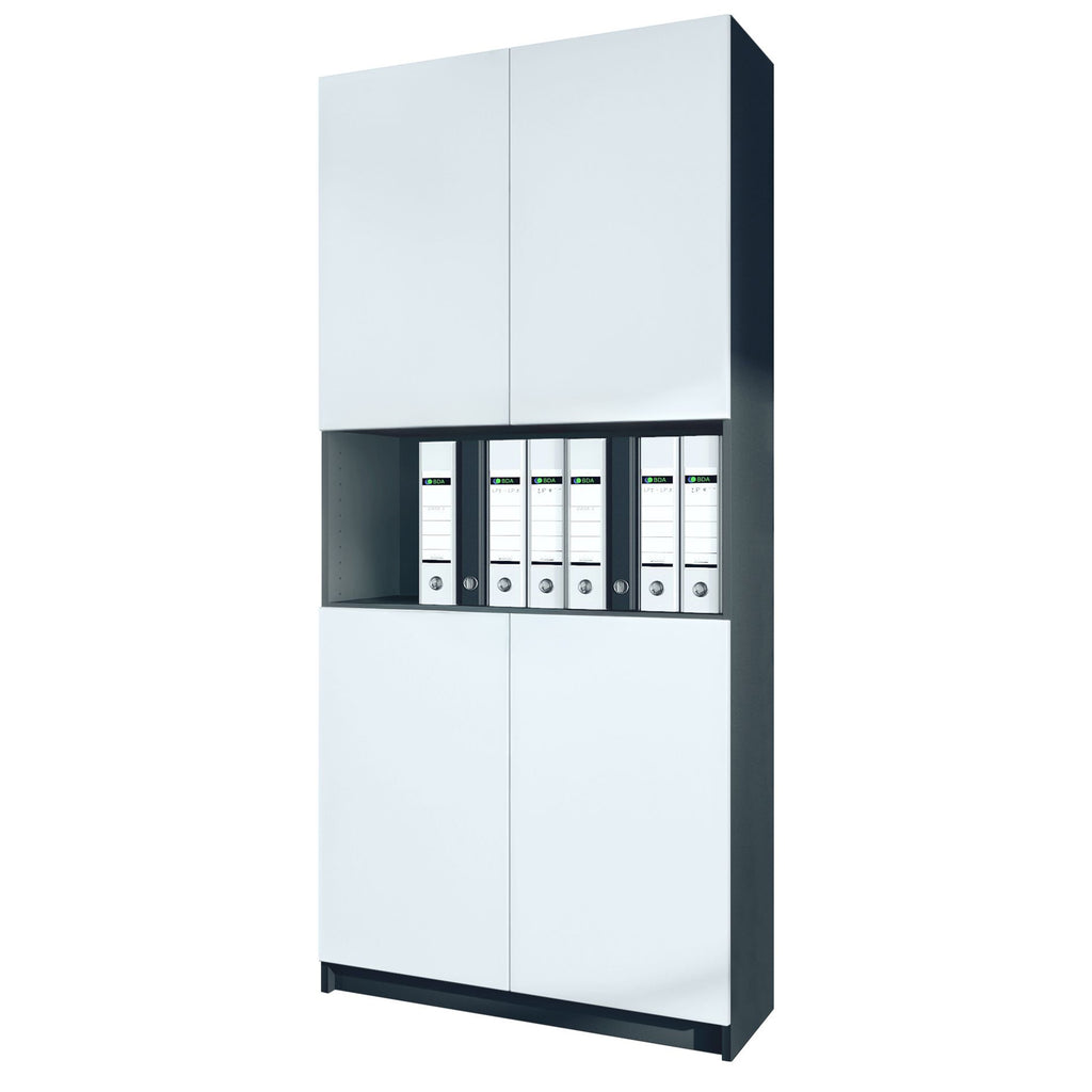 Büroschrank Elona  M2 - Korpus Schwarz matt