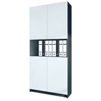 Büroschrank Elona  M2 - Korpus Schwarz matt