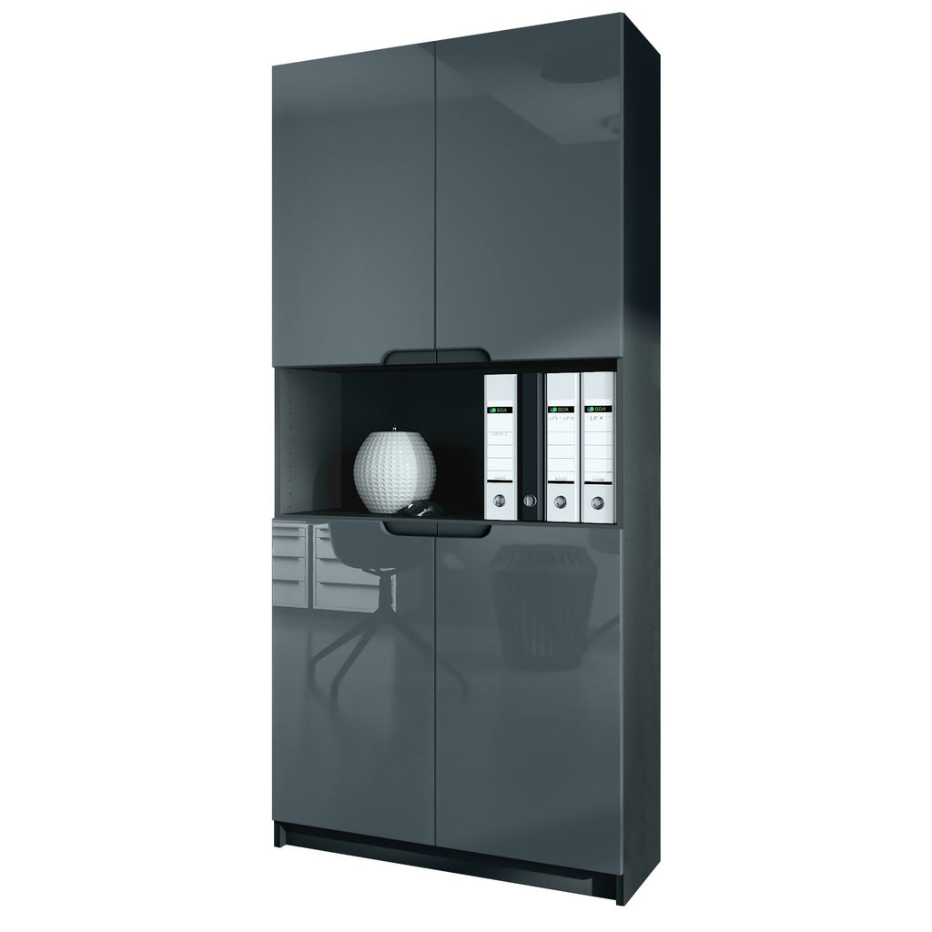Büroschrank Locarno M2 - Korpus Schwarz matt