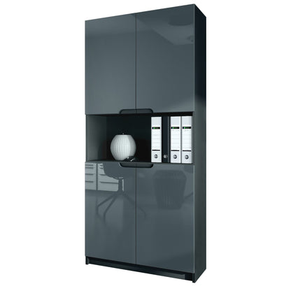 Büroschrank Locarno M2 - Korpus Schwarz matt
