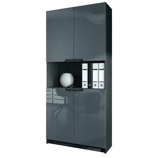 Büroschrank Locarno M2 - Korpus Schwarz matt