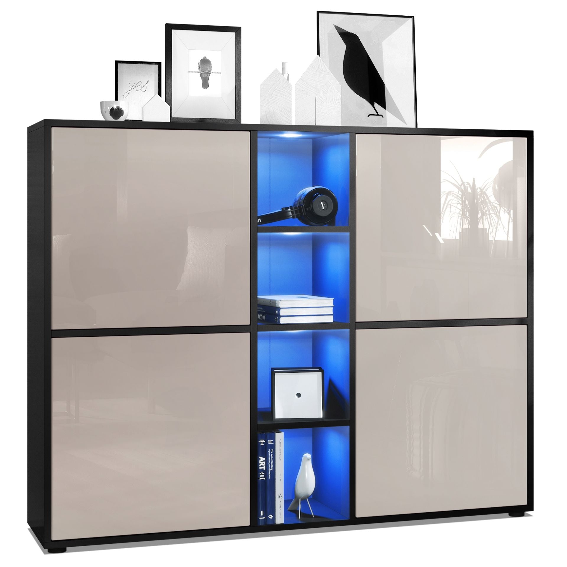 Mora Highboard M3 Korpus Schwarz