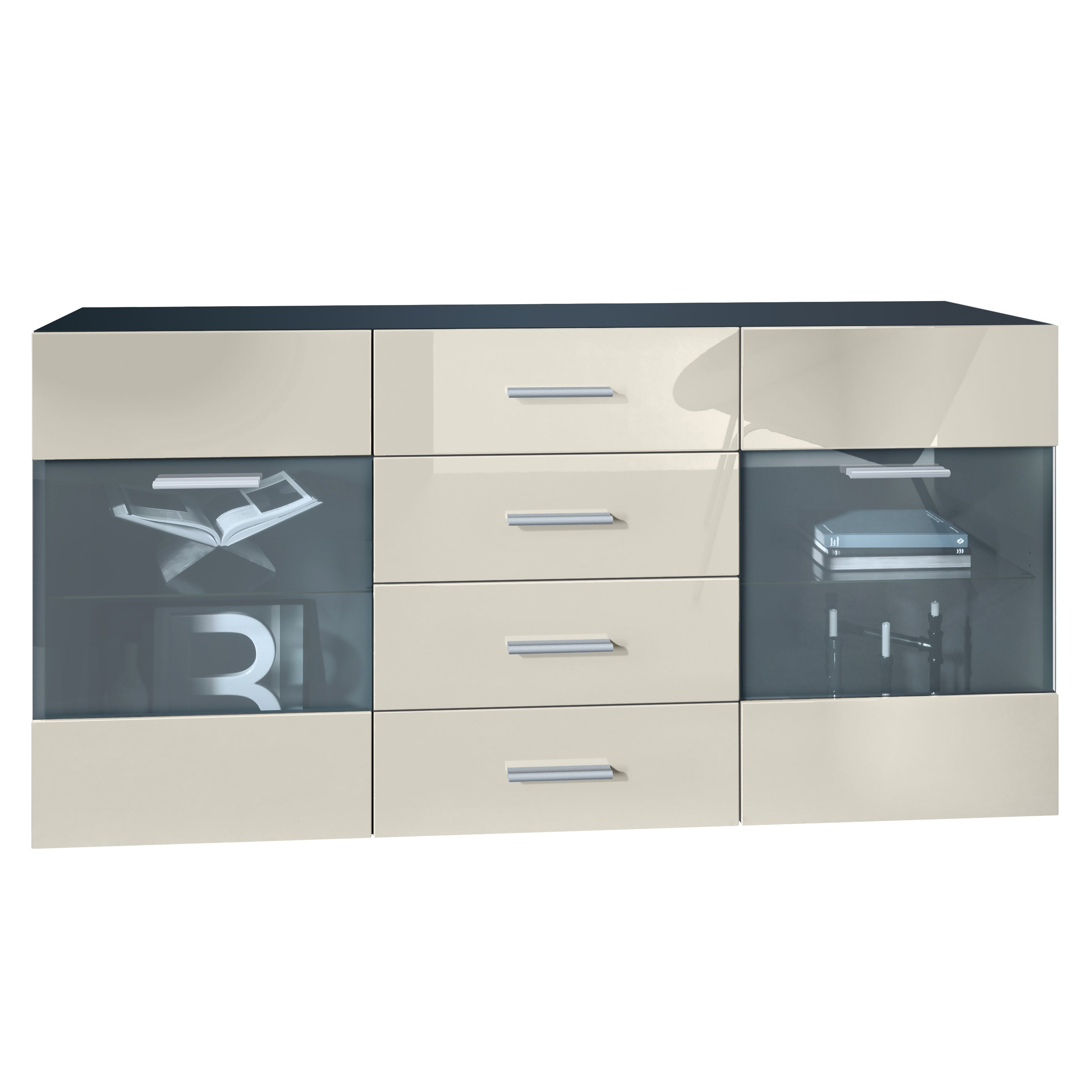 Sideboard Graz M1 - Korpus Schwarz matt