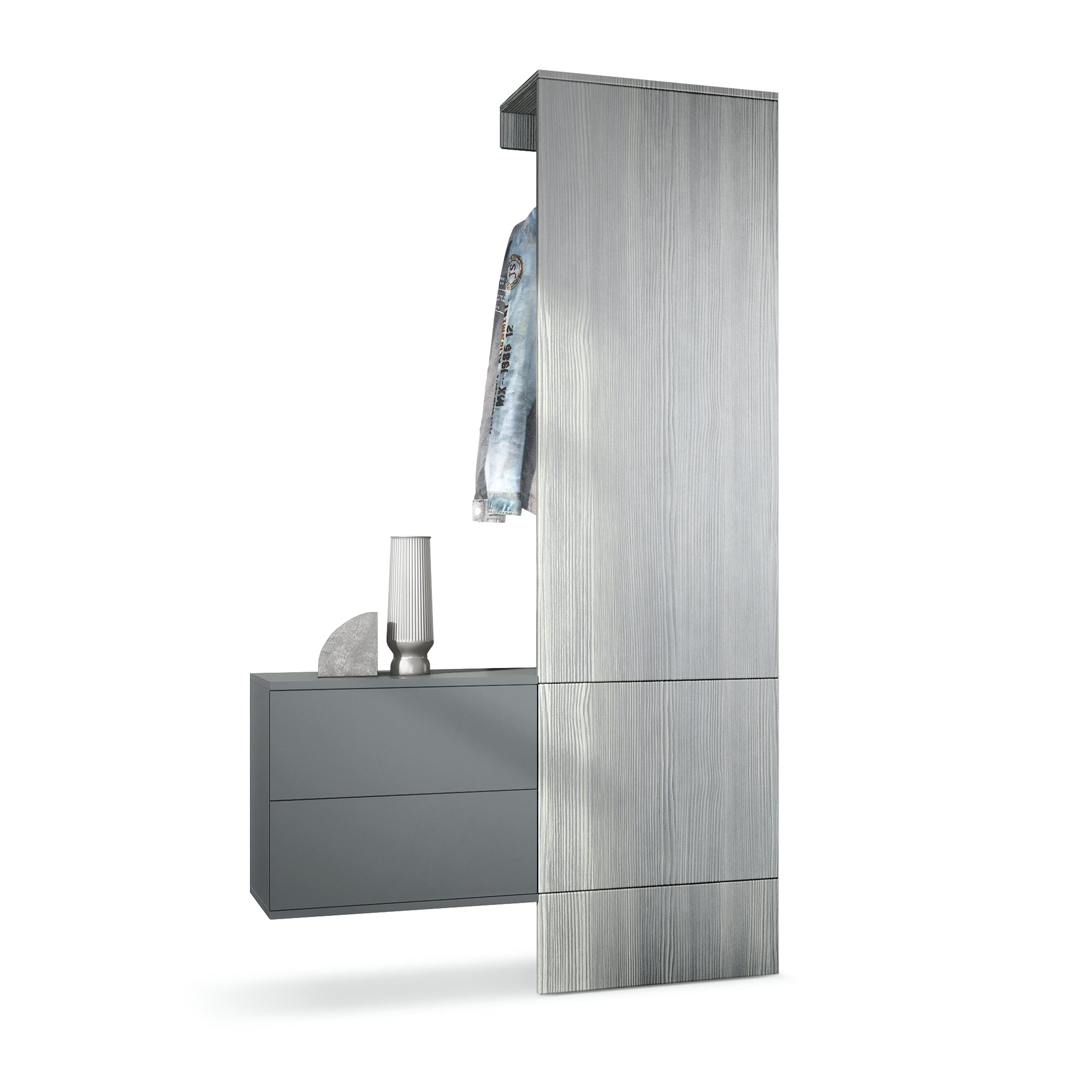 Lulea Garderobe Set 2 Korpus Anthrazit