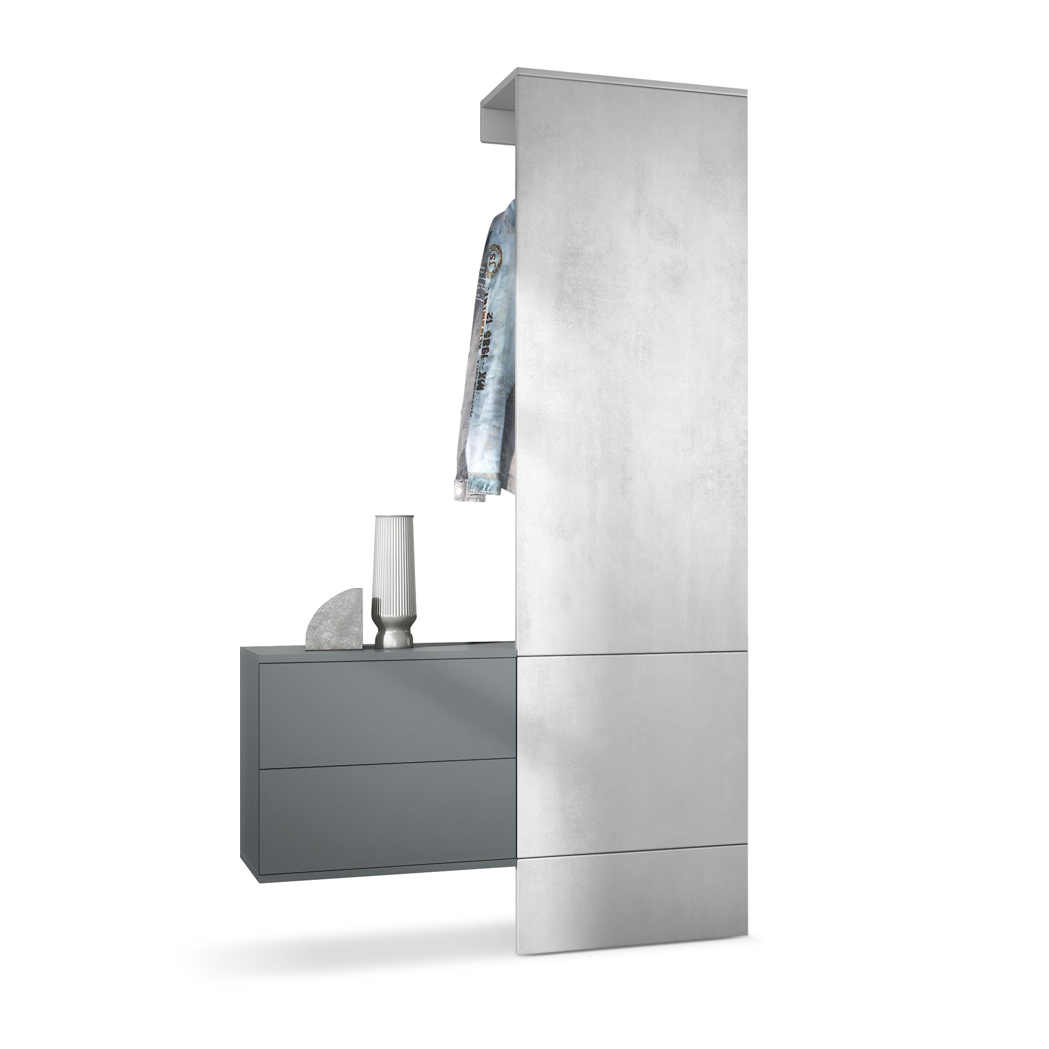 Lulea Garderobe Set 2 Korpus Anthrazit