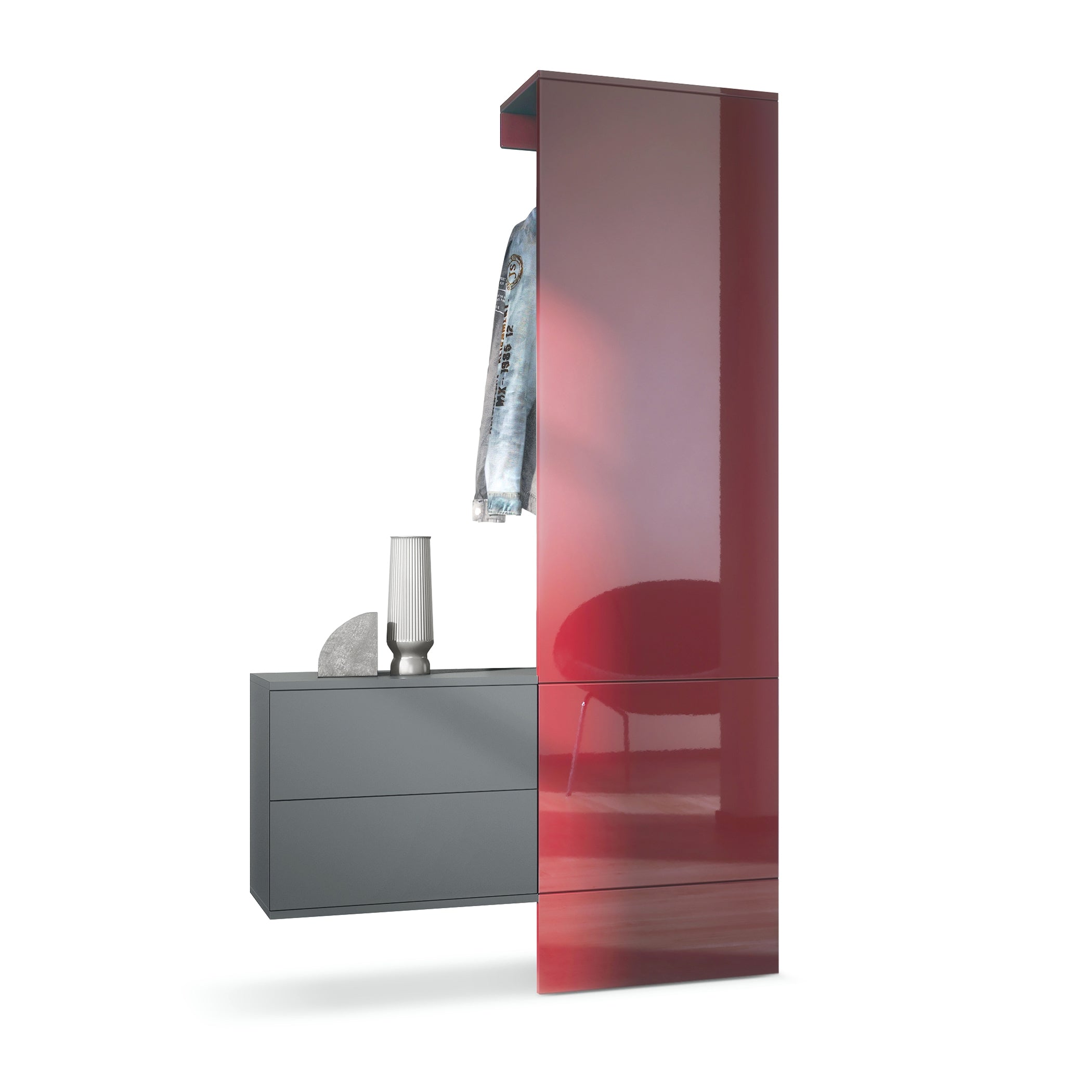 Lulea Garderobe Set 2 Korpus Anthrazit