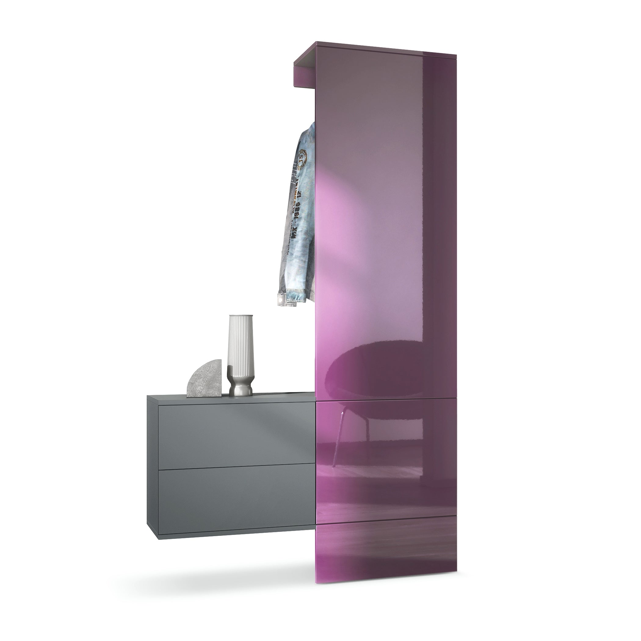 Lulea Garderobe Set 2 Korpus Anthrazit