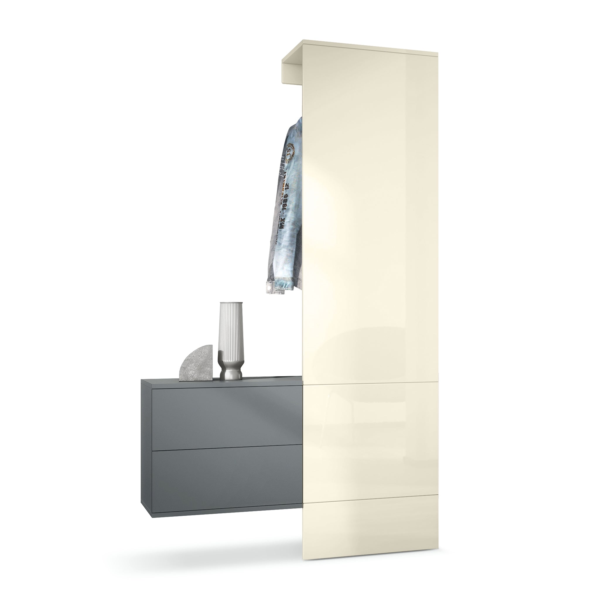 Lulea Garderobe Set 2 Korpus Anthrazit