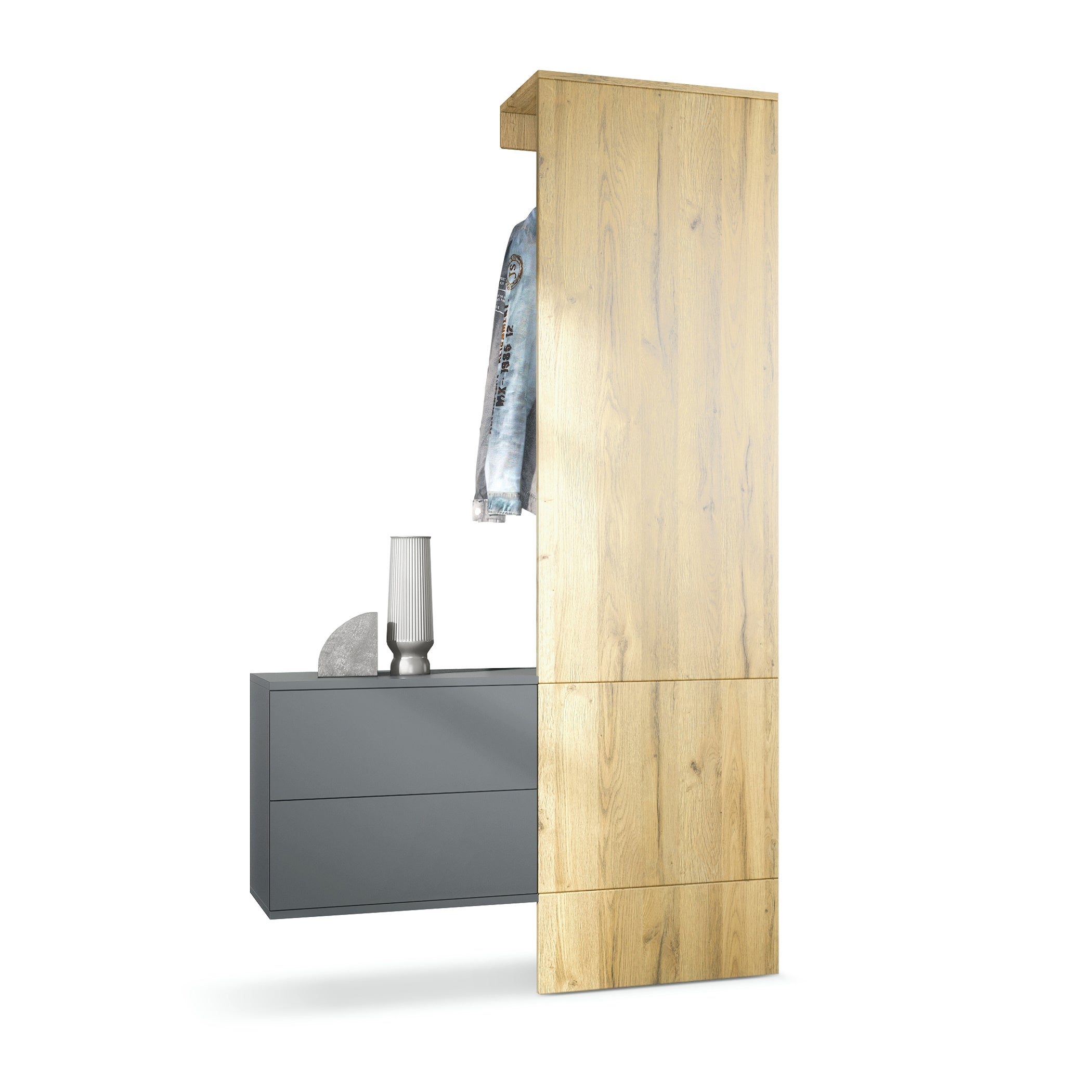 Lulea Garderobe Set 2 Korpus Anthrazit