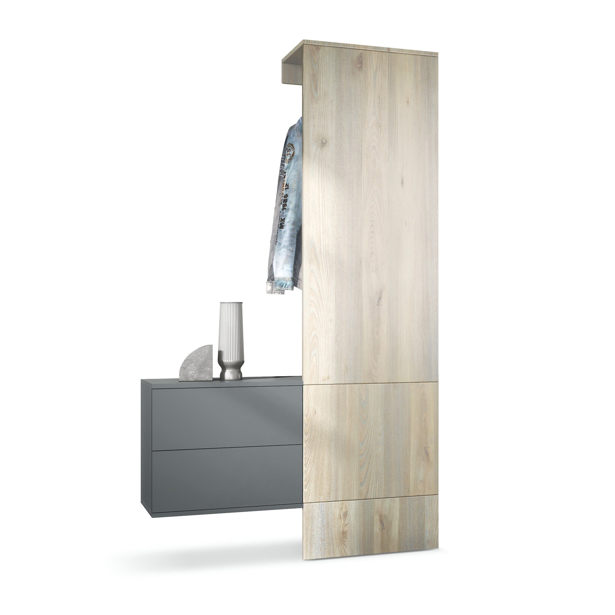 Lulea Garderobe Set 2 Korpus Anthrazit