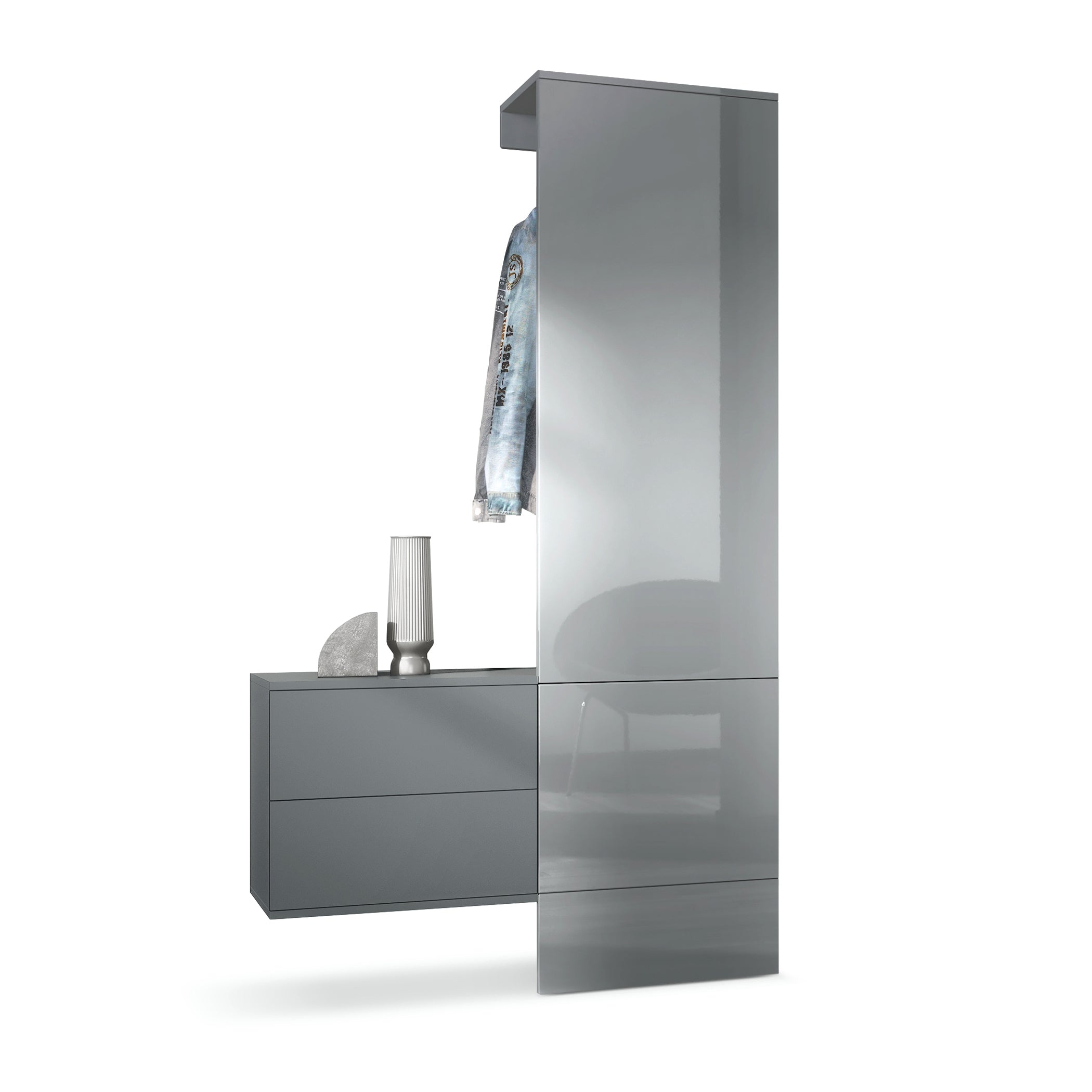 Lulea Garderobe Set 2 Korpus Anthrazit