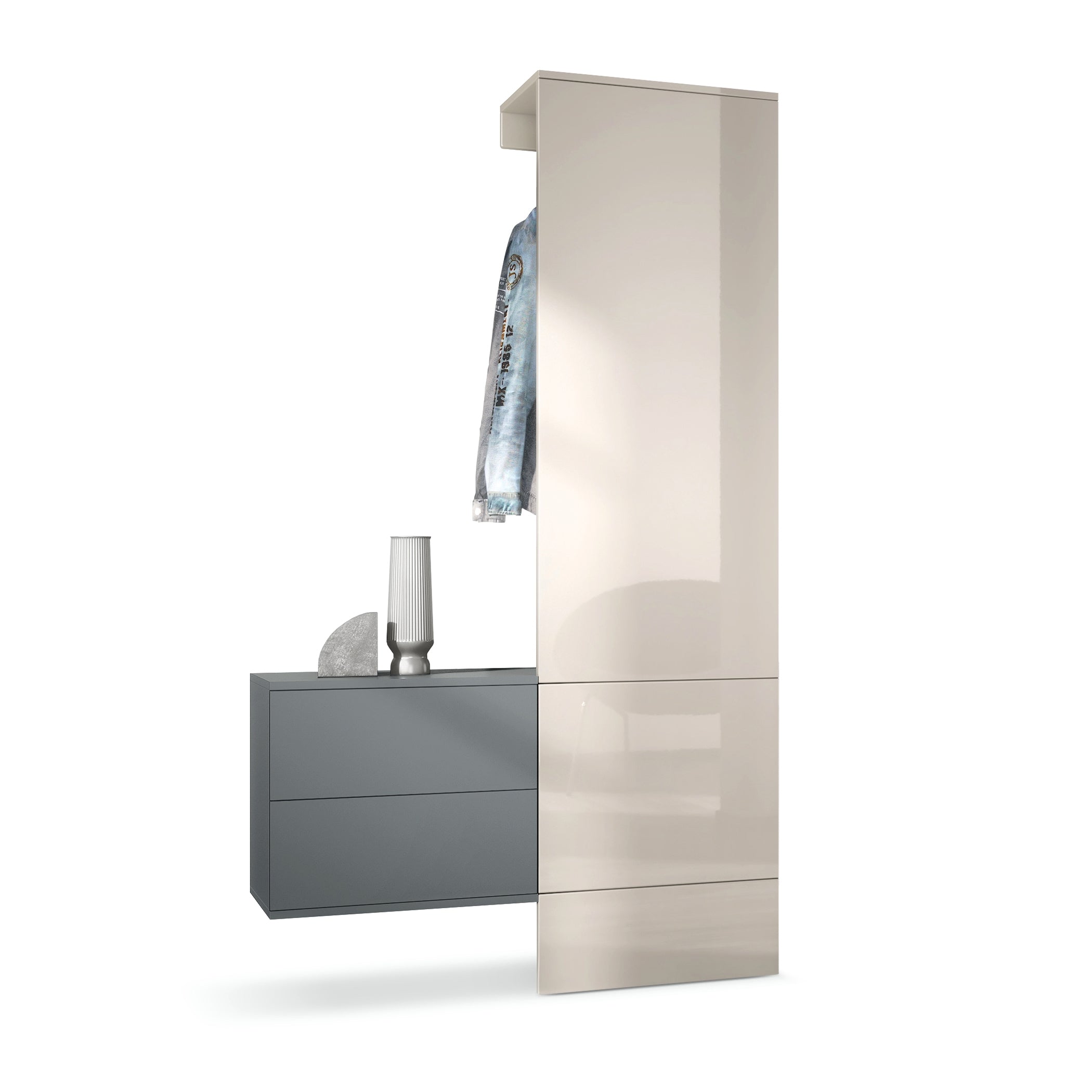 Lulea Garderobe Set 2 Korpus Anthrazit