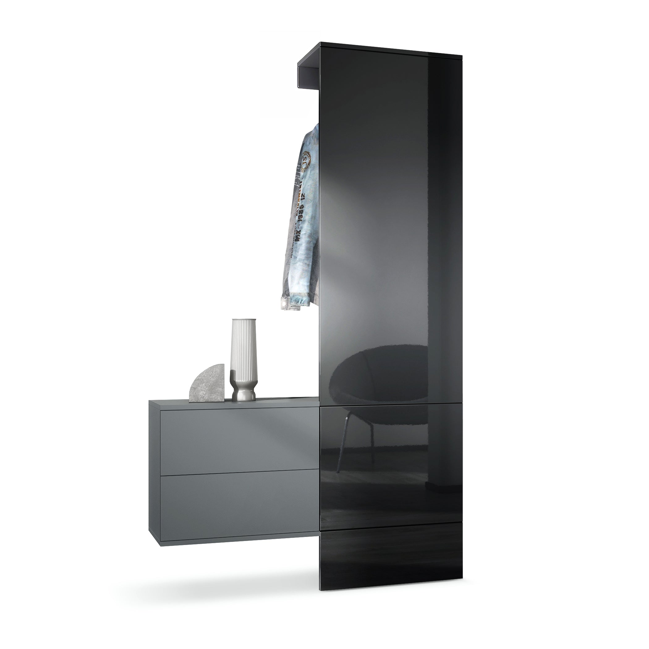 Lulea Garderobe Set 2 Korpus Anthrazit