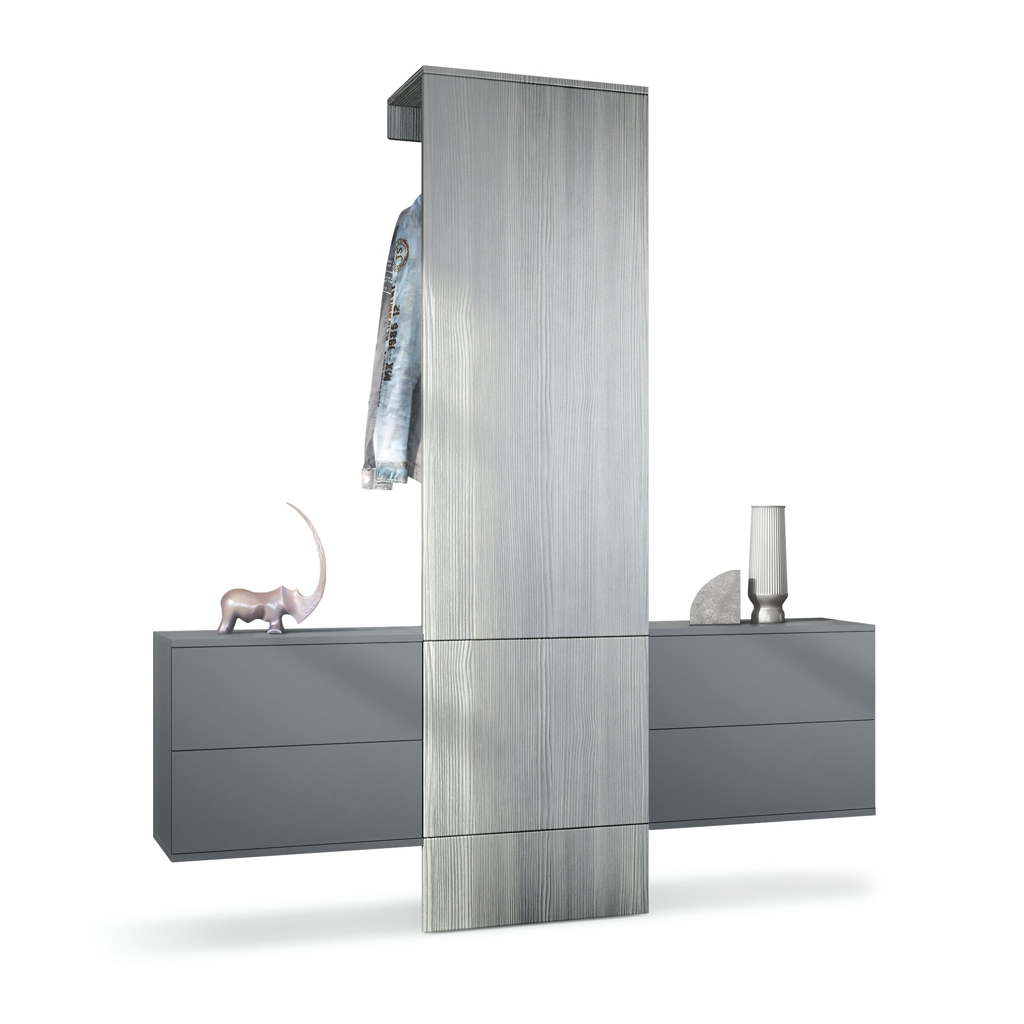 Lulea Garderobe Set 3 Korpus Anthrazit