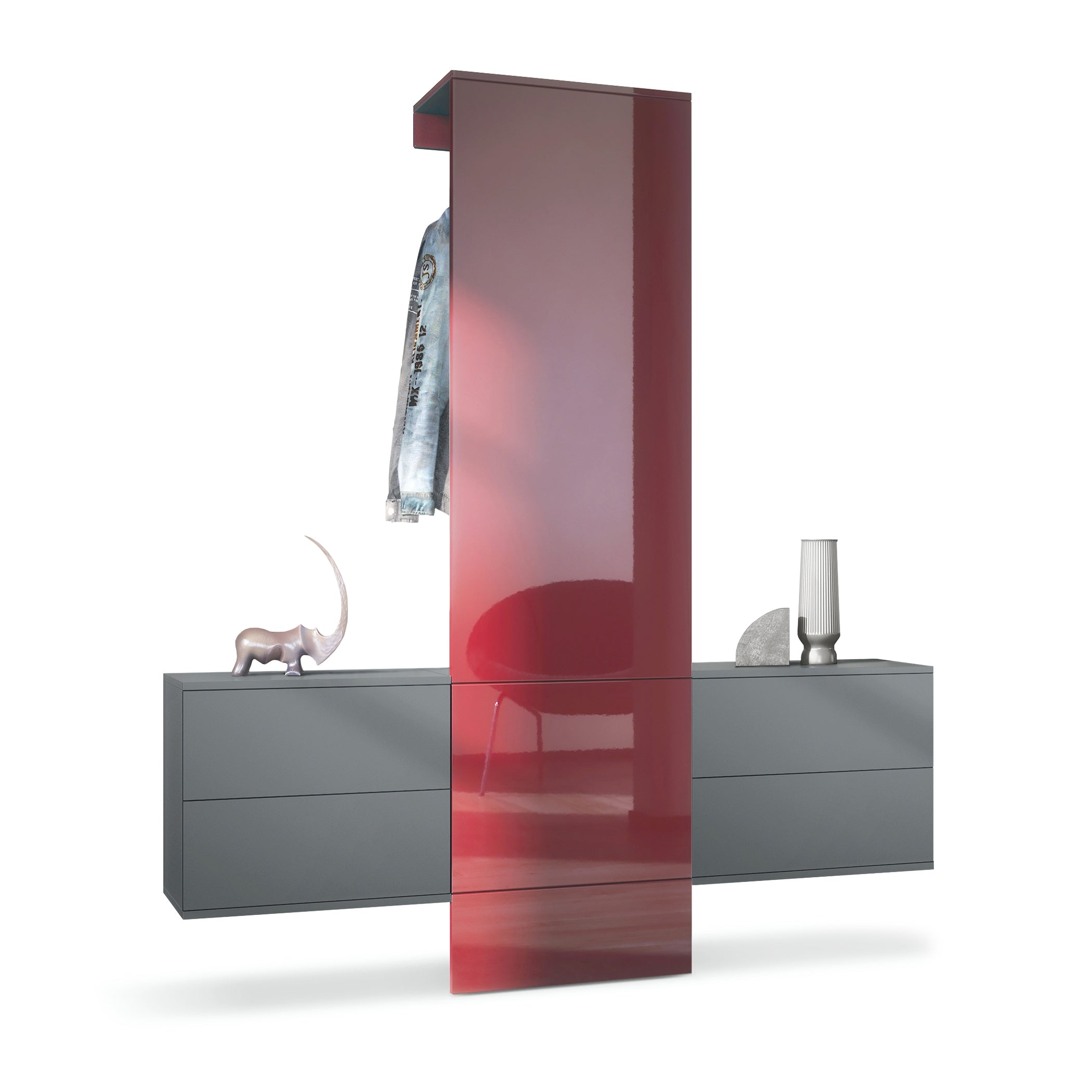 Lulea Garderobe Set 3 Korpus Anthrazit