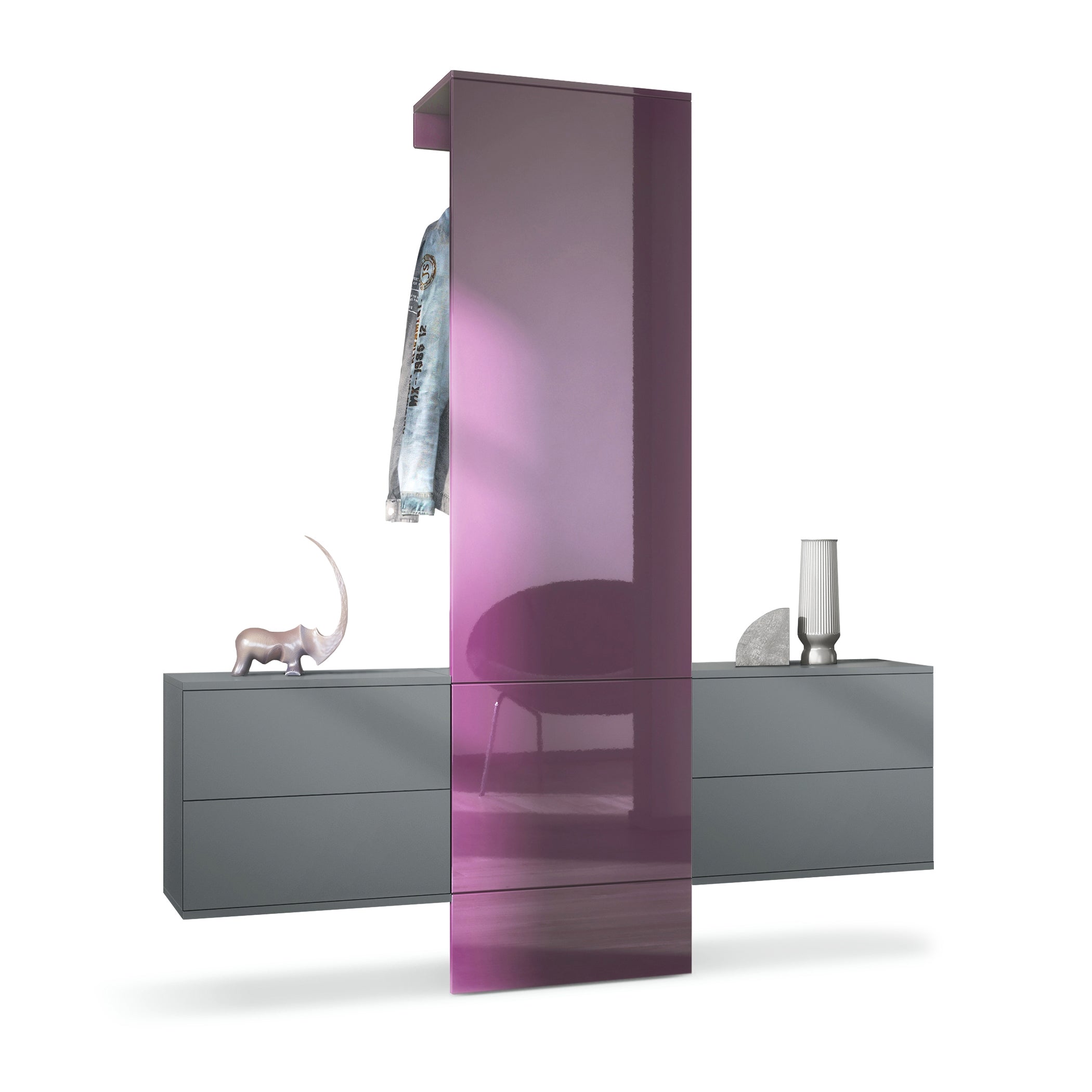 Lulea Garderobe Set 3 Korpus Anthrazit