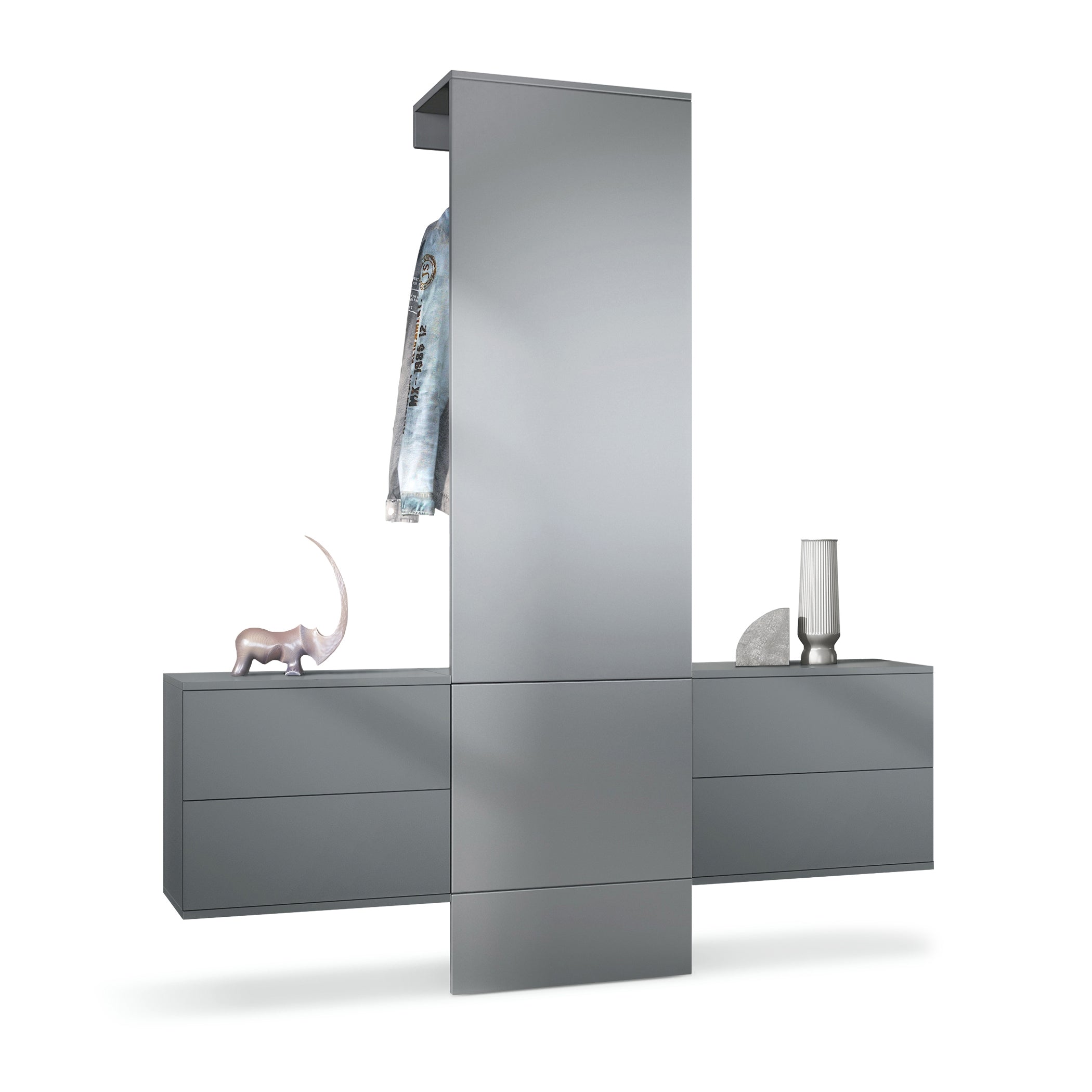 Lulea Garderobe Set 3 Korpus Anthrazit