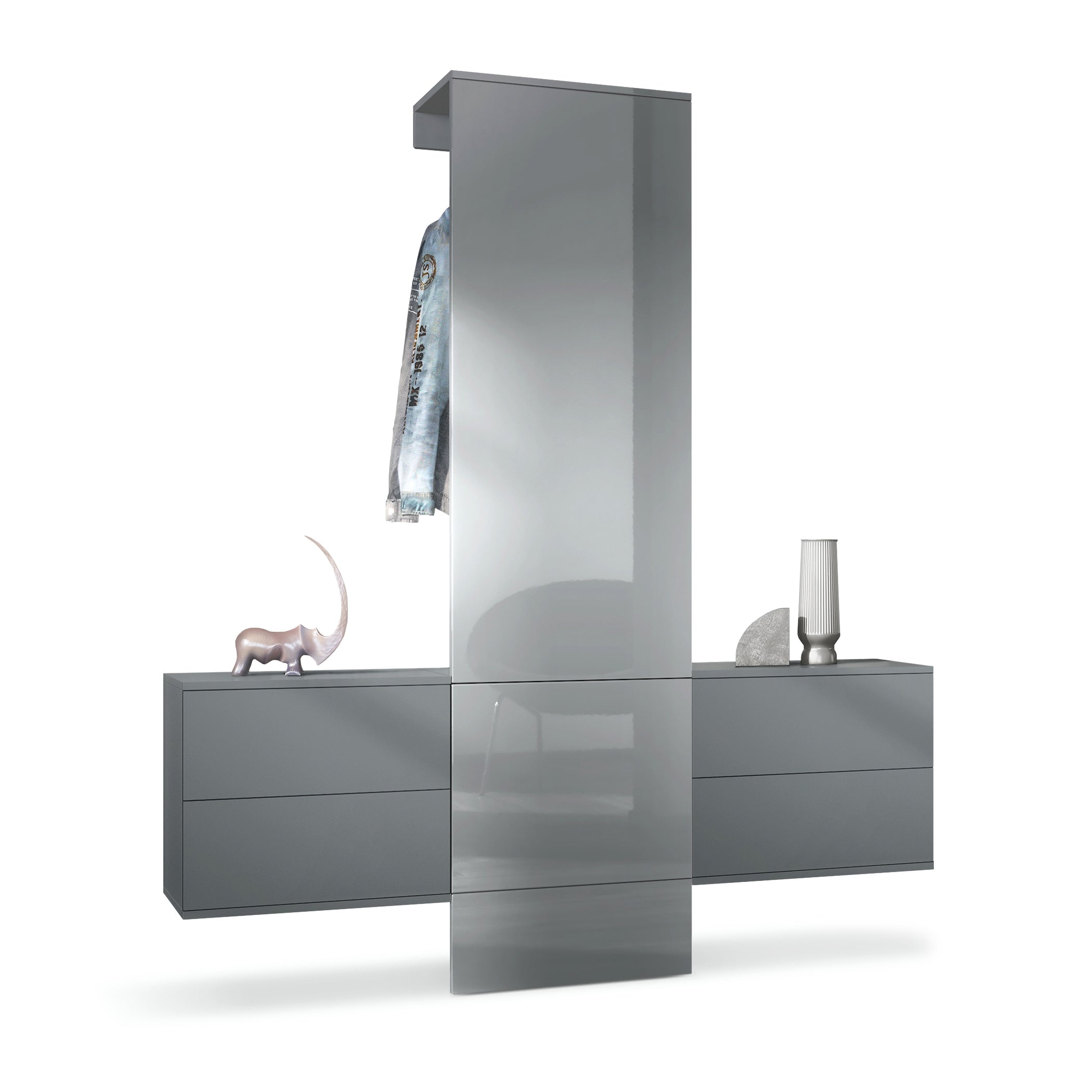 Lulea Garderobe Set 3 Korpus Anthrazit