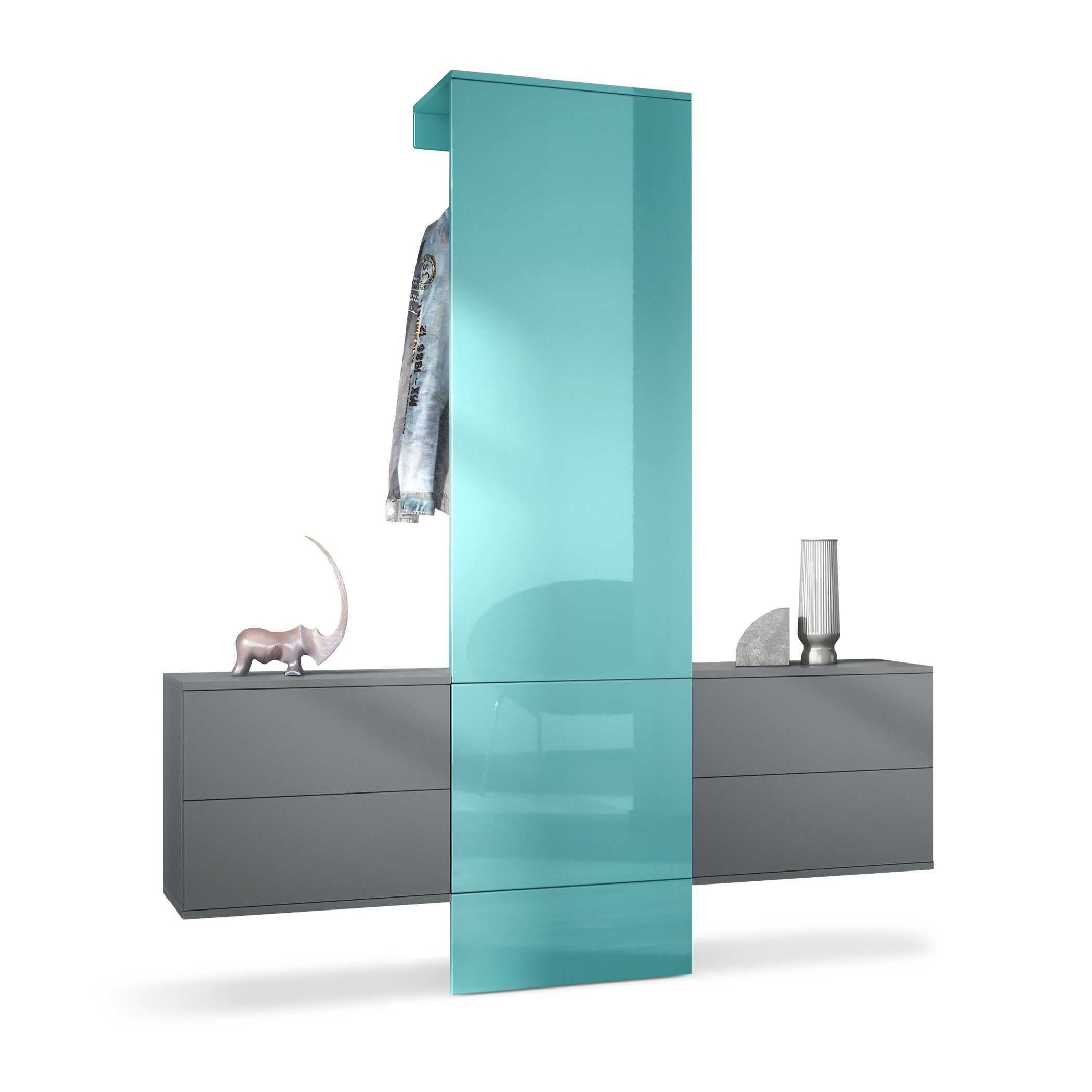 Lulea Garderobe Set 3 Korpus Anthrazit