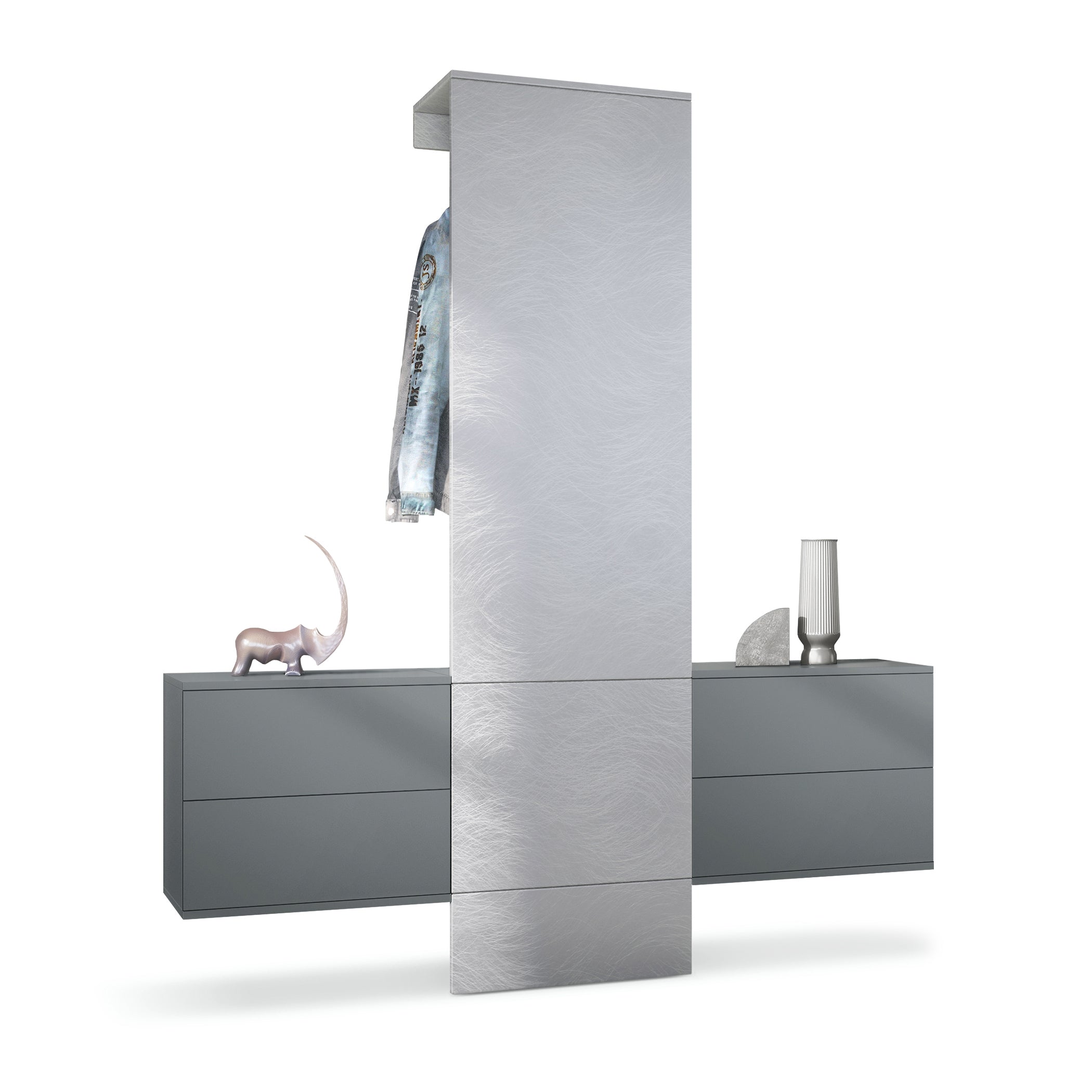 Lulea Garderobe Set 3 Korpus Anthrazit