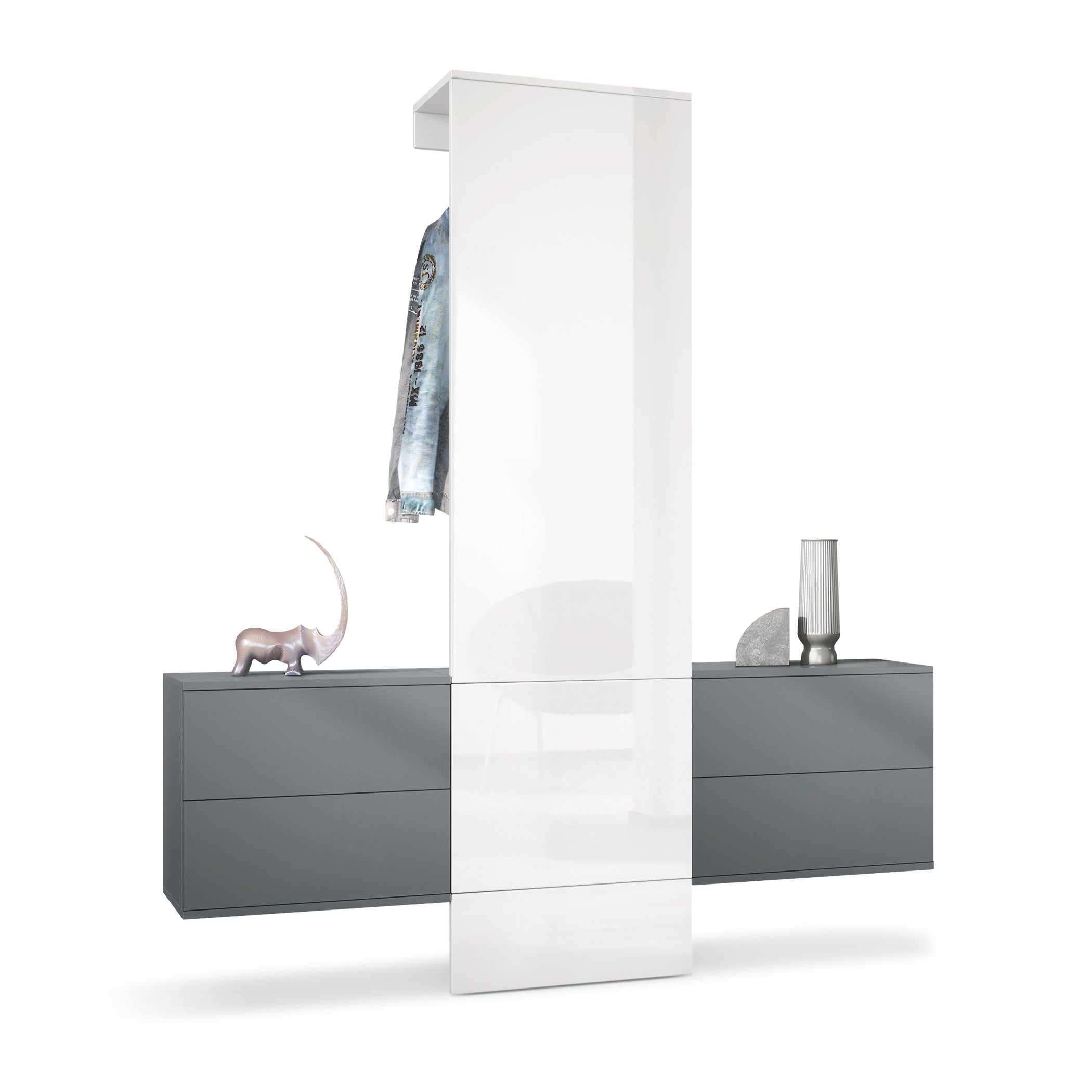 Lulea Garderobe Set 3 Korpus Anthrazit