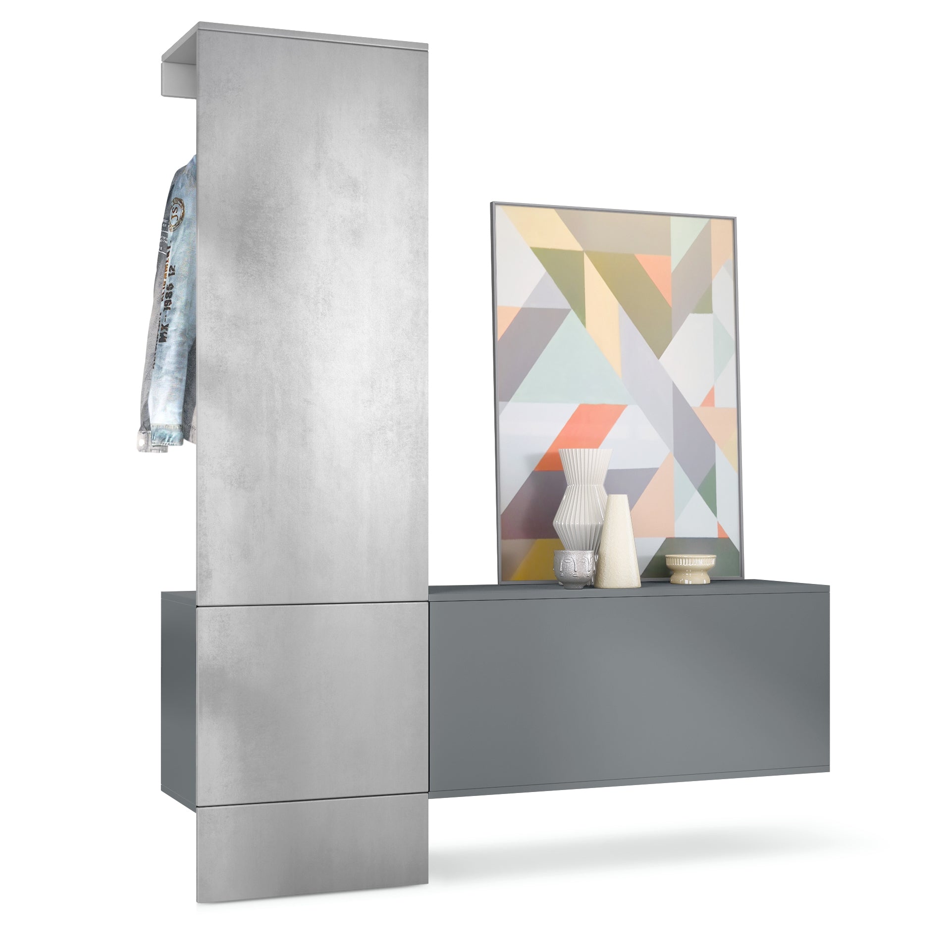 Lulea Garderobe Set 4 Korpus Anthrazit