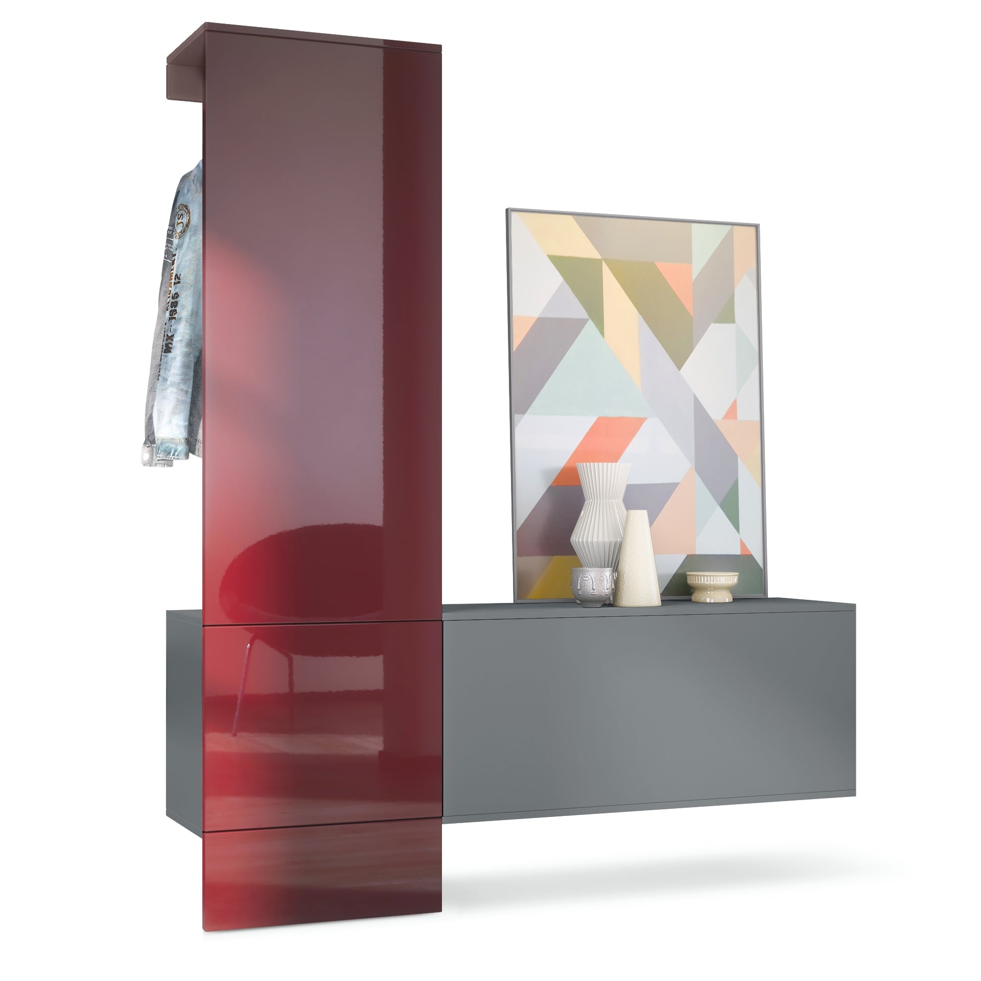 Lulea Garderobe Set 4 Korpus Anthrazit